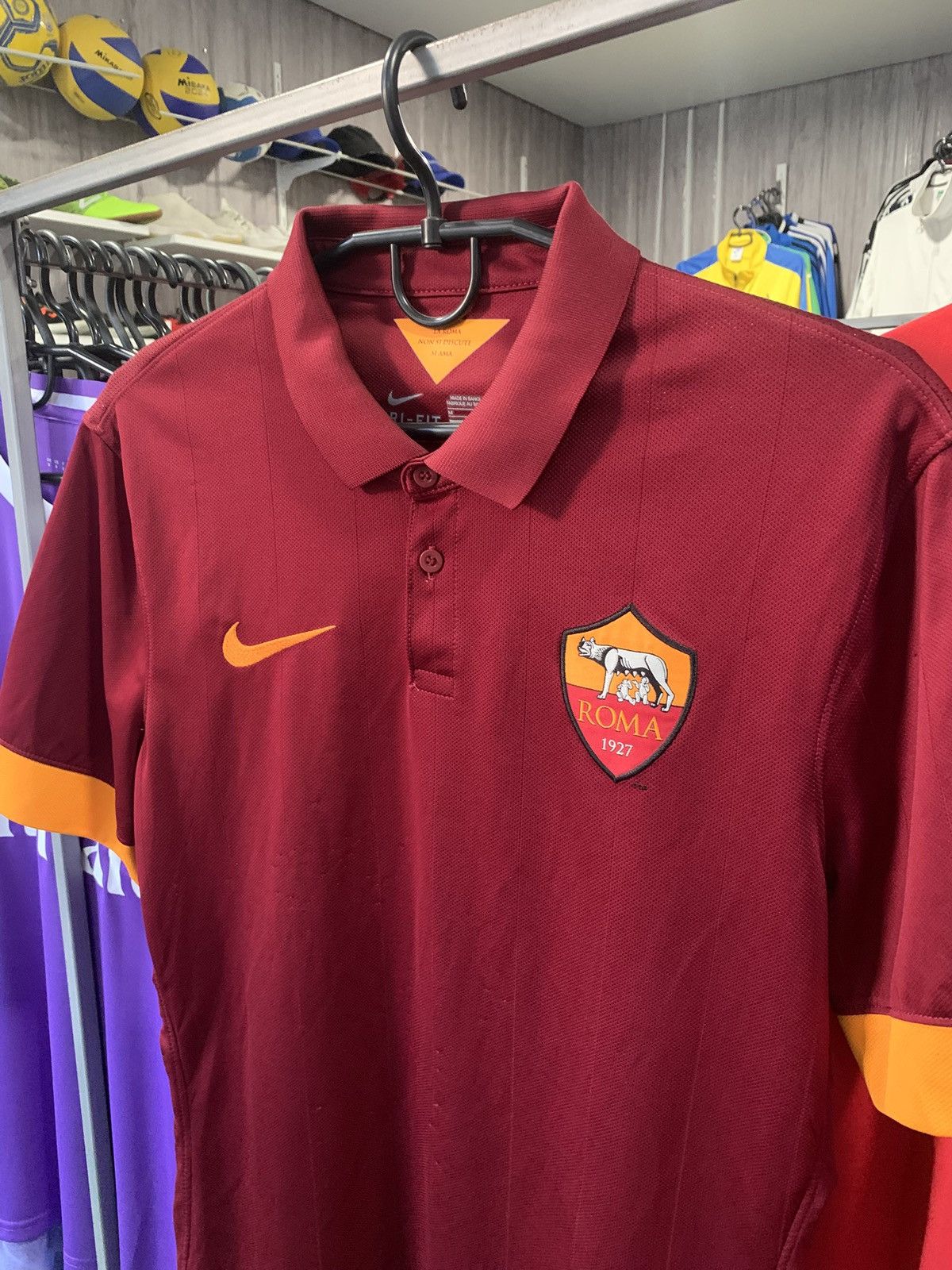 Nike ROMA 2014/2015 HOME SOCCER JERSEY NIKE Valerio 10 Size US M / EU 48-50 / 2 - 3 Thumbnail