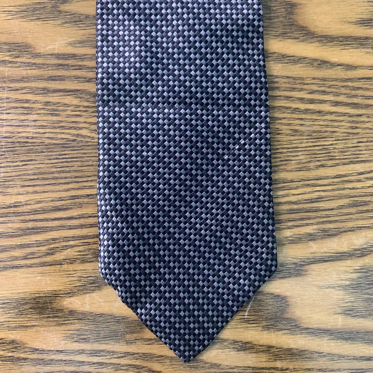 Geoffrey B. Small Geoffrey Beene Black & Light Grey Necktie Size ONE SIZE - 4 Thumbnail
