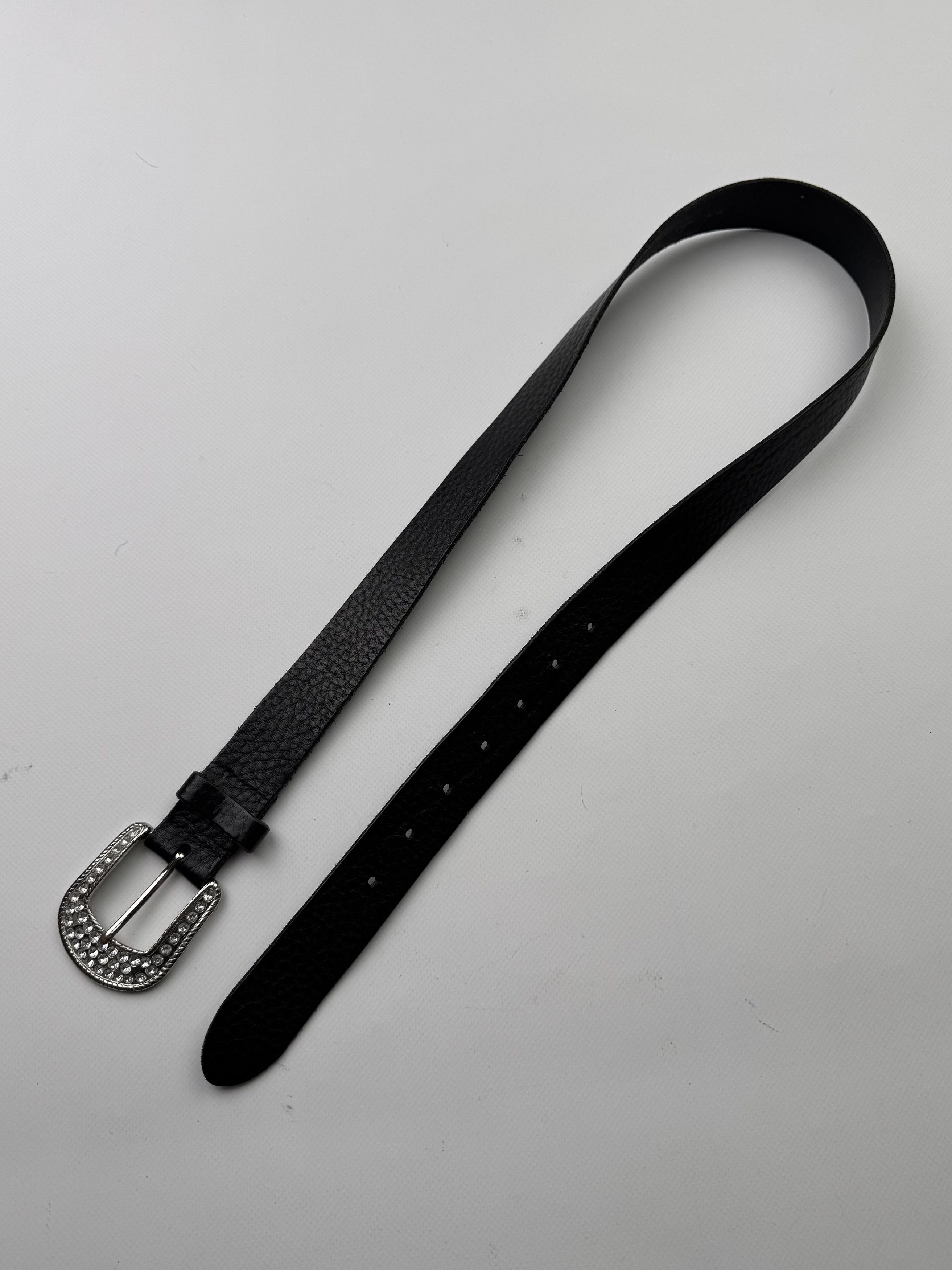 Vintage Vintage Leather Belt B518(V428)E2 Size 32 - 2 Thumbnail