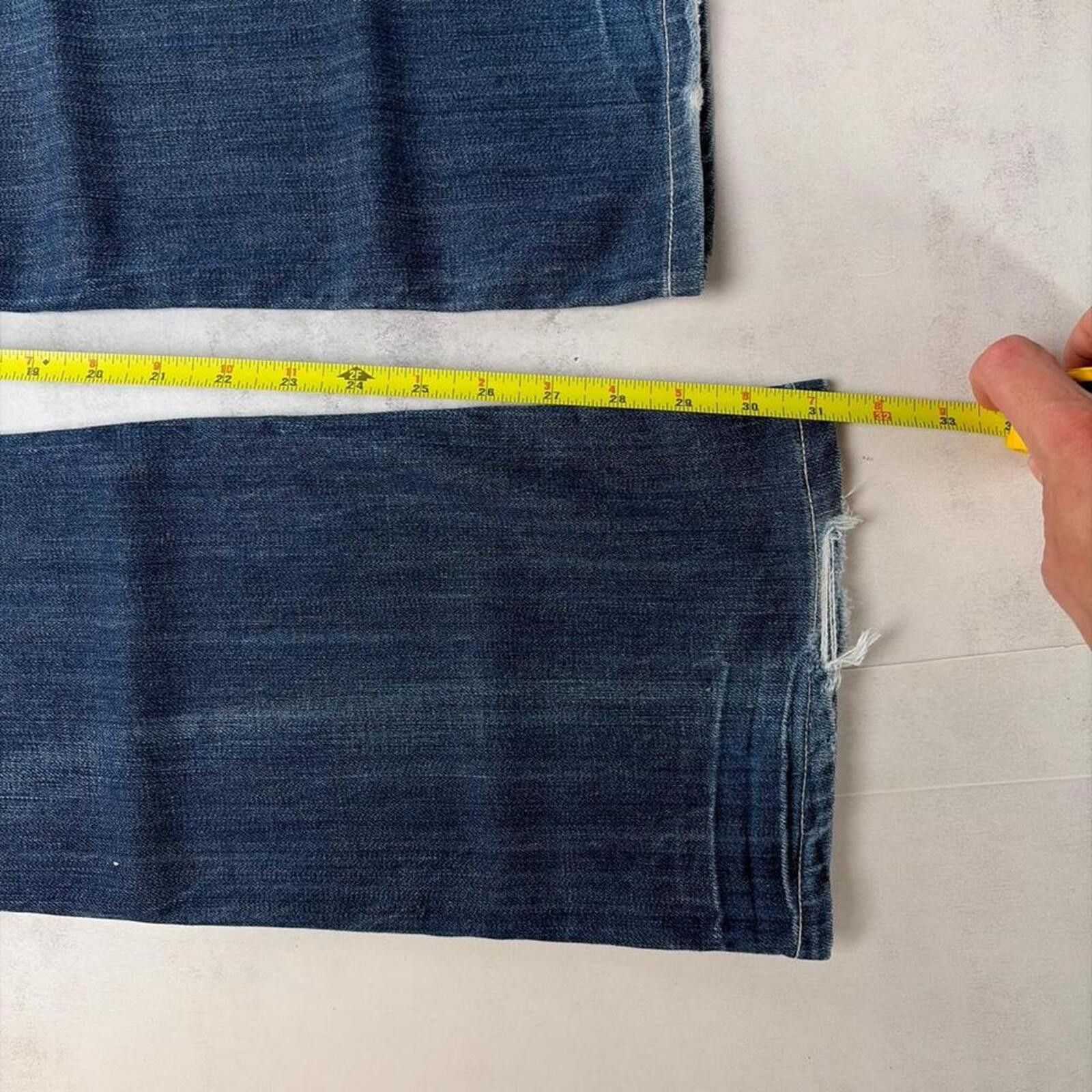 Other Y2K Blue MEK Denim Grunge Bootcut Gothic Denim Jeans Size 30" / US 8 / IT 44 - 7 Thumbnail