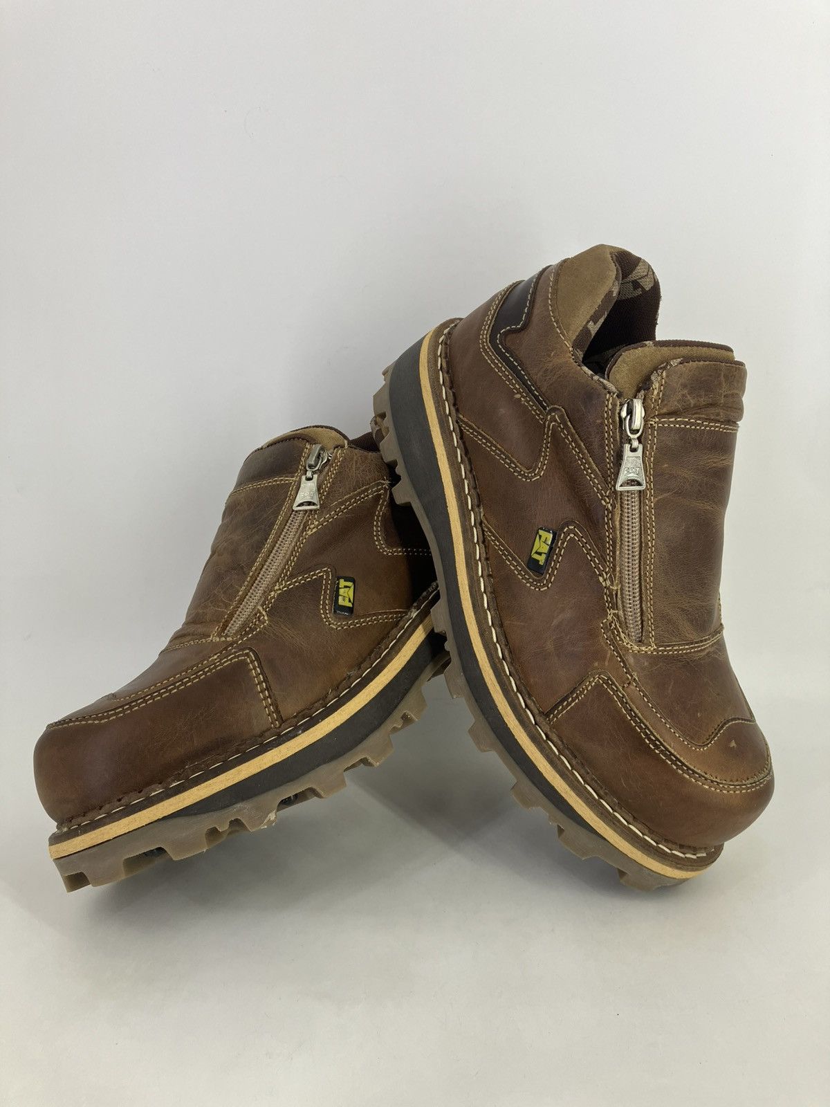 Vintage Genuine leather chunky platform shoes FAT vintage 90s 00s Size US 8 / EU 41 - 3 Thumbnail