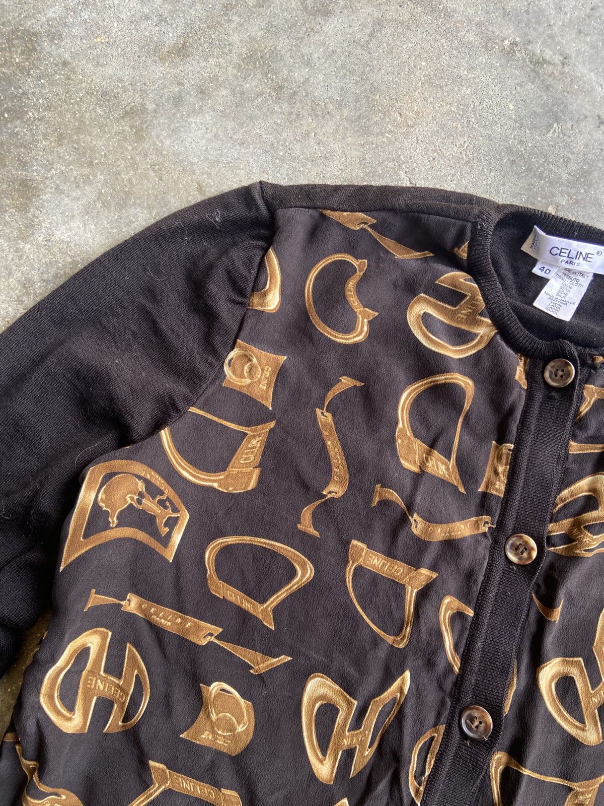 Celine CELINE BAROQUE MONOGRAM CARDIGAN Size S / US 4 / IT 40 - 7 Thumbnail