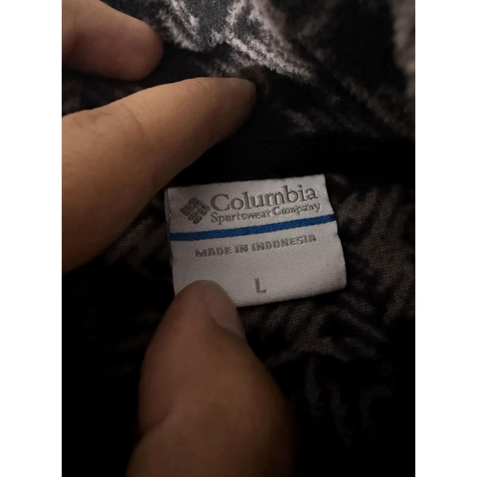 Vintage Columbia Pullover Womens Large Black Quarter Zip Fleece Geometric Mock Neck Size L / US 10 / IT 46 - 4 Thumbnail