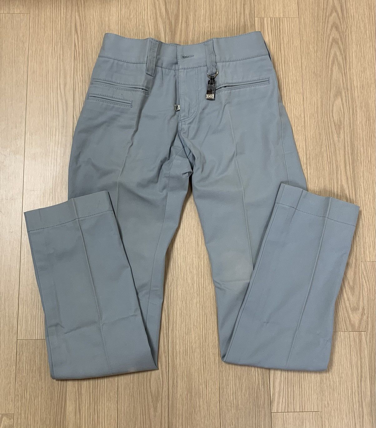 Dolce & Gabbana Dolce&Gabbana Baby Blue Low Rise Pants Trousers Size US 28 / EU 44 - 1 Thumbnail