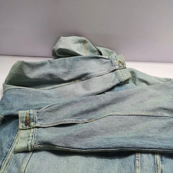 Balenciaga Balenciaga Denim Long Sleeve Hoodie Jacket 0079-2507 Size US M / EU 48-50 / 2 - 5 Thumbnail
