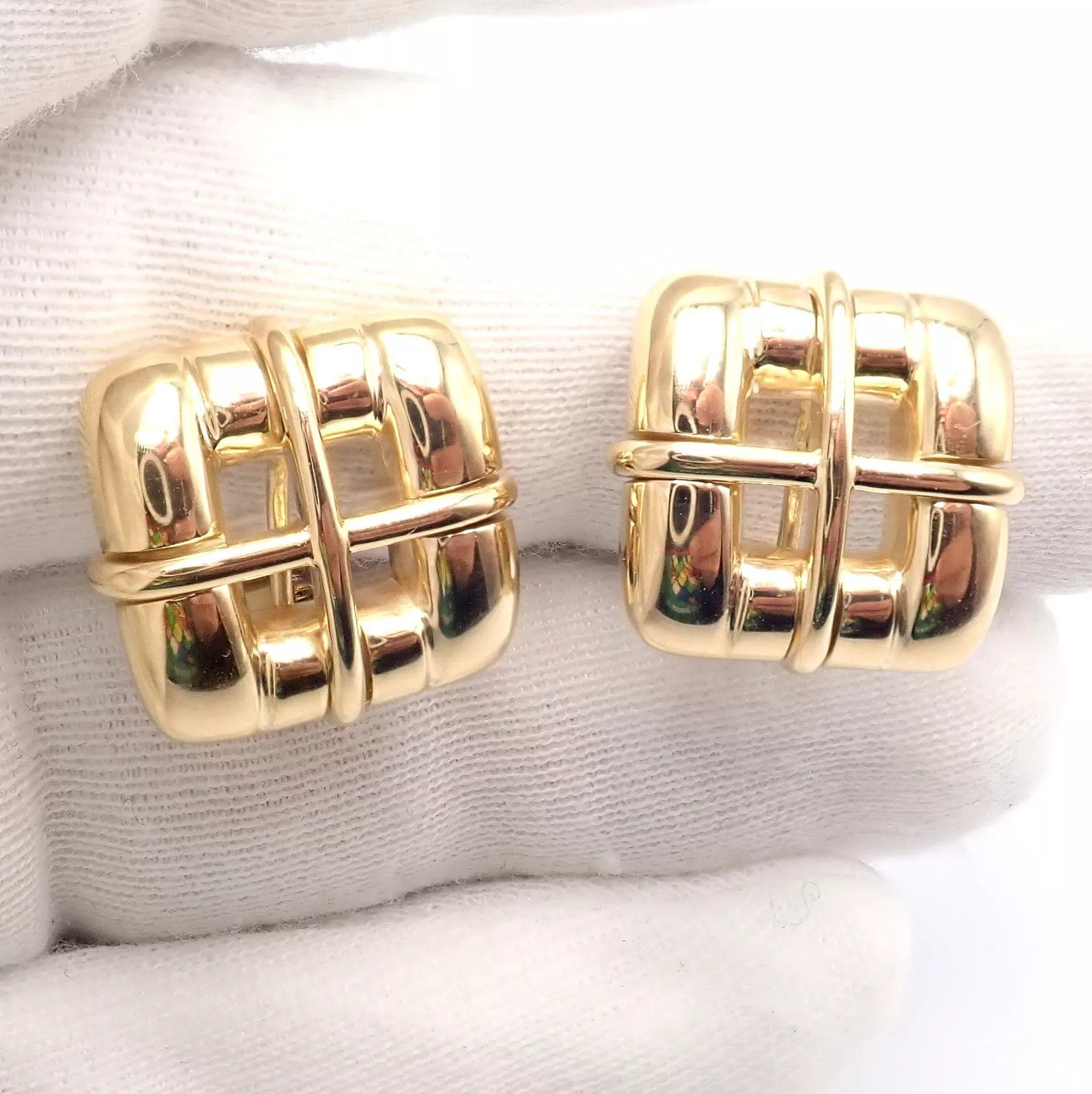 Tiffany & Co. Tiffany & Co 18k Yellow Gold Square Window Biscayne Earrings Size ONE SIZE - 11 Thumbnail