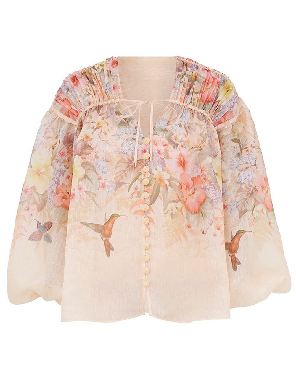 oc11z0226 Illuminate Drawn Blouse In Multicolor