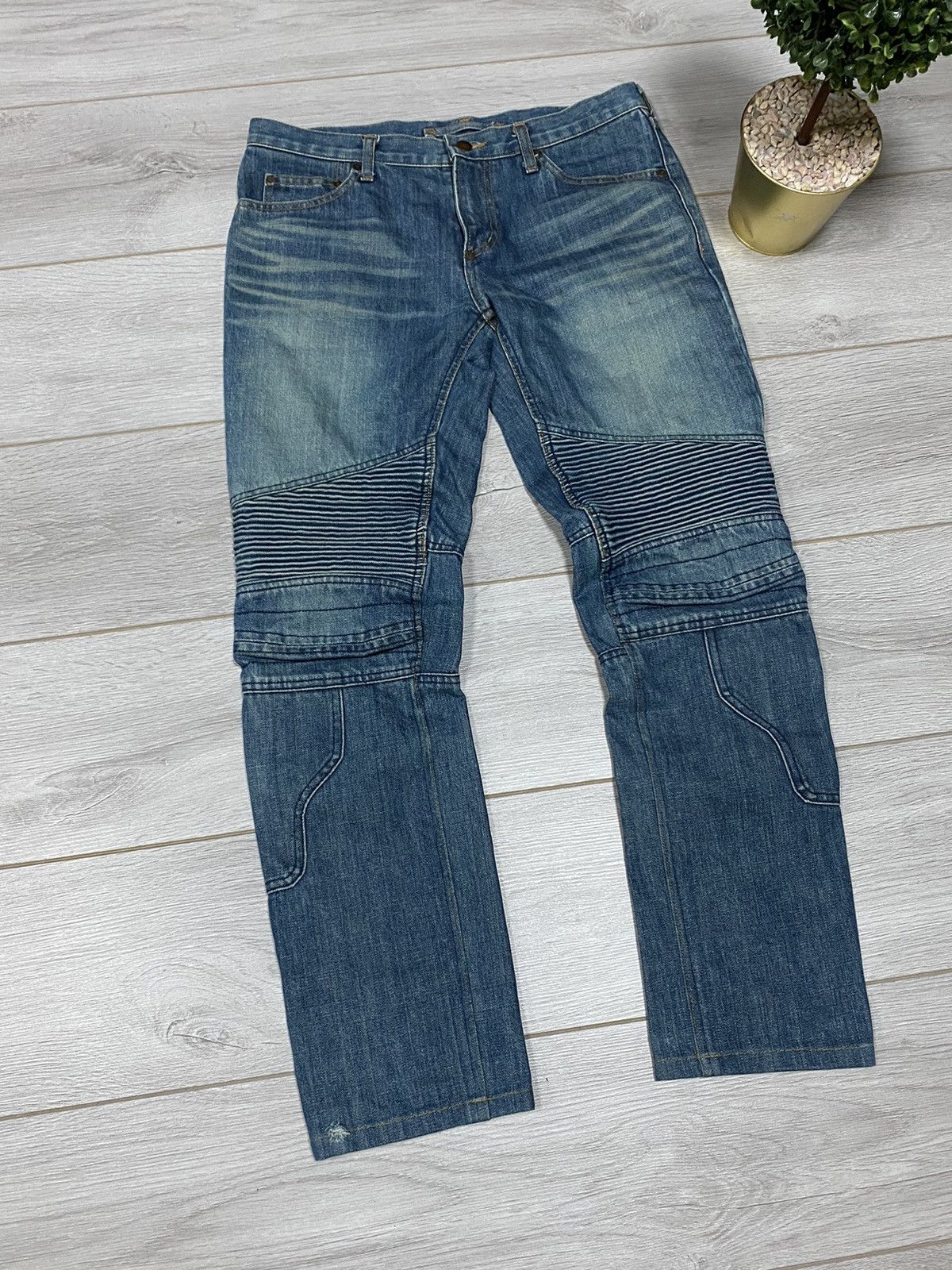 Maison MIHARA YASUHIRO Miharayasuhiro denim biker pants jeans Japanese Size US 32 / EU 48 - 3 Thumbnail