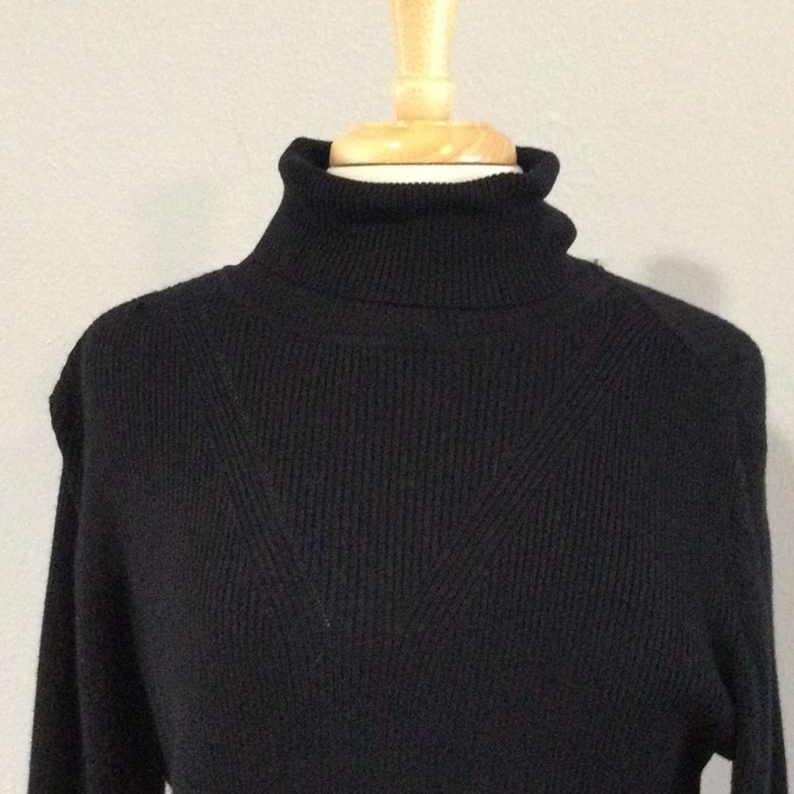 Other Cato Est. 1946 Black Rib Knit Turtleneck Size 22/24 W Size 4XL / US 24-26 - 2 Thumbnail