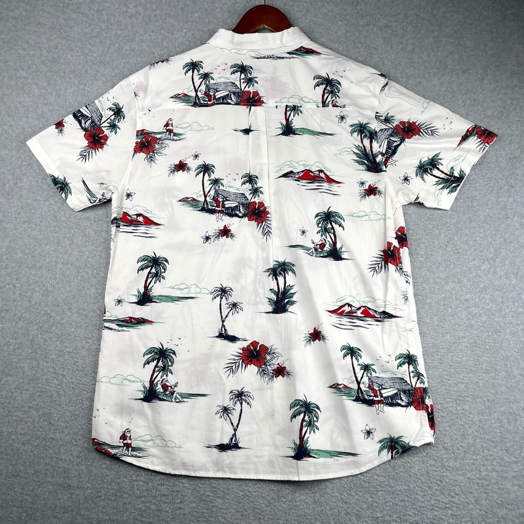 O'Neill Jack O'Neill Shirt Mens XL Short Sleeve Santa Christmas Tropical Button Up Multicolor Size US XL / EU 56 / 4 - 5 Thumbnail