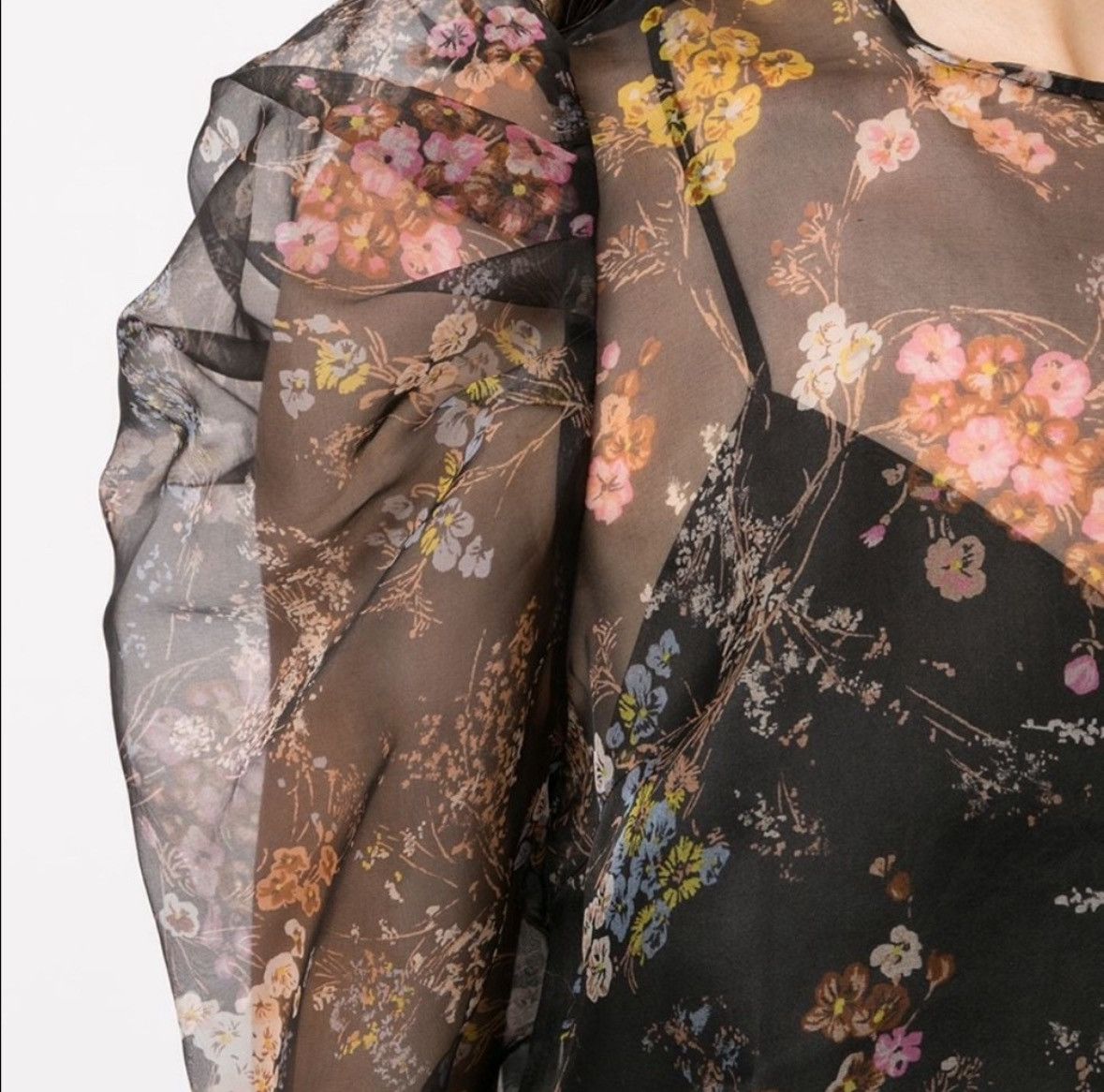 Cinq a Sept Cinq a Sept Sakura Erin Puff Sleeve Blouse/ Size Small Size S / US 4 / IT 40 - 3 Thumbnail
