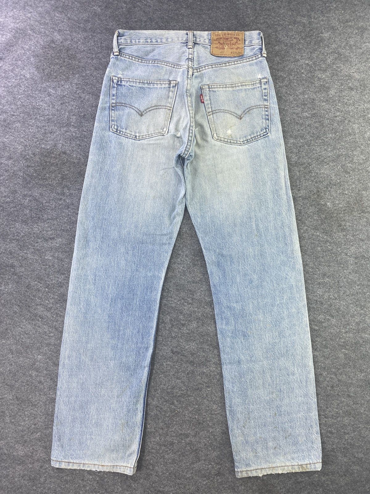 Levi's Vintage Levi's 502 Selvedge Distressed Blue Wash Jeans-J860 Size US 29 - 3 Thumbnail