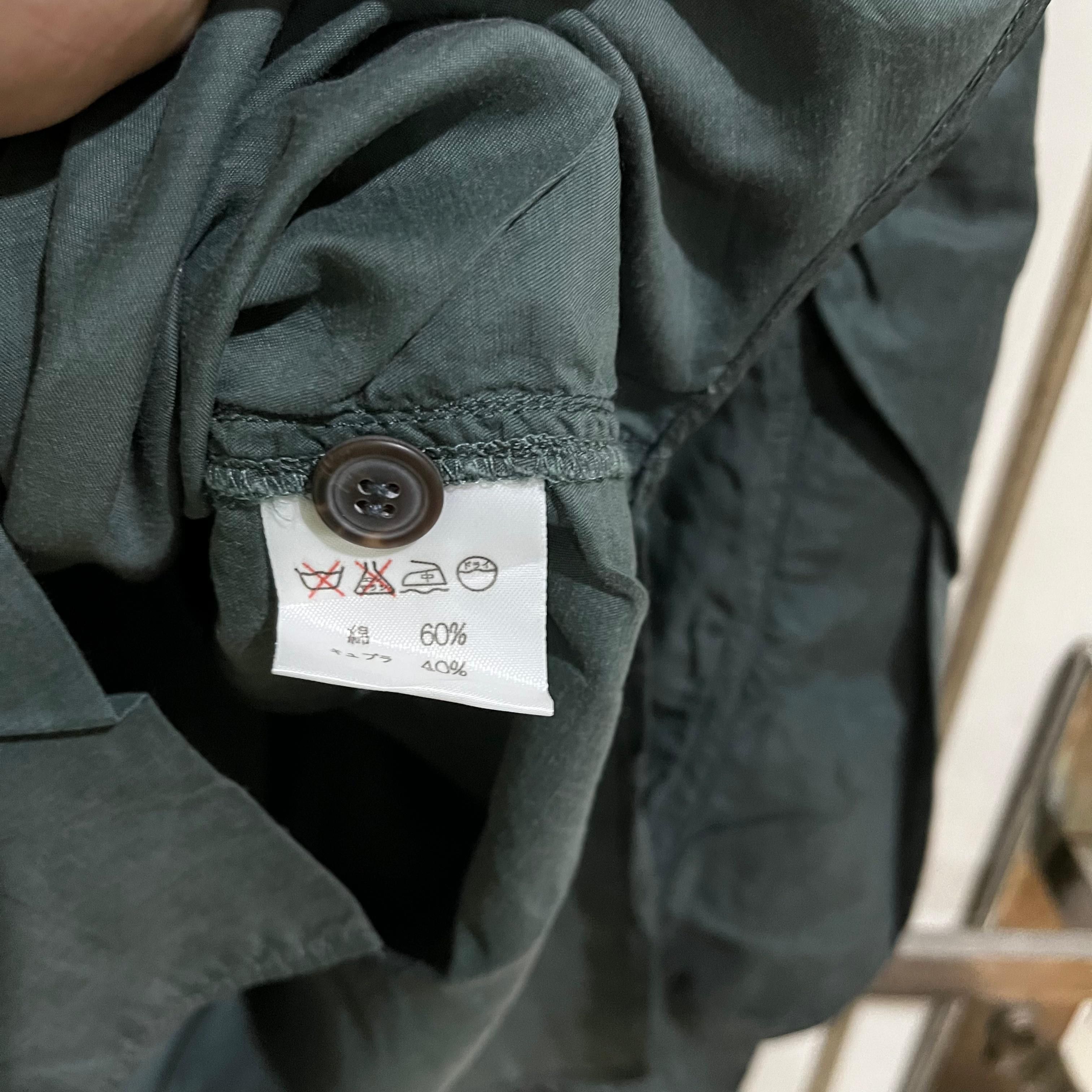 Issey Miyake × Japanese Brand Vintage Issey miyake wrinkle rib knit collar shirt Size US M / EU 48-50 / 2 - 7 Thumbnail