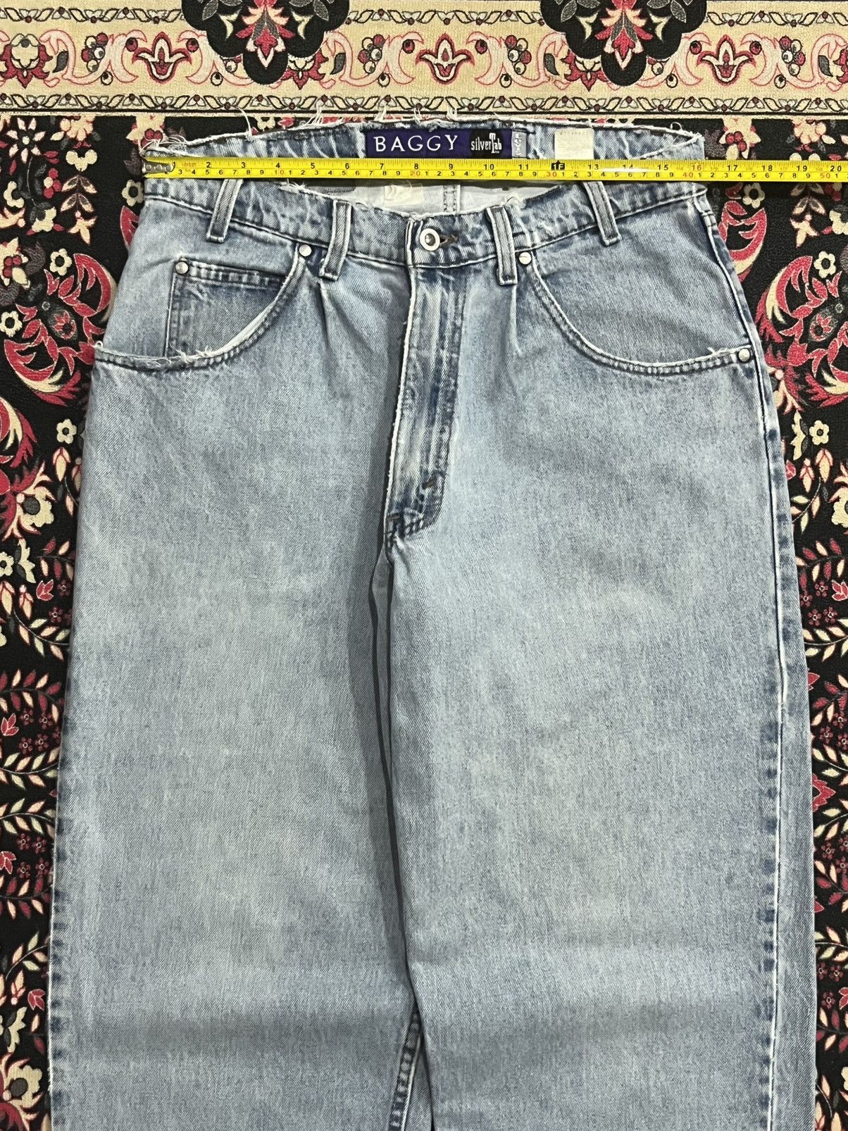 Levi's ⚡️Baggy⚡️Vintage Levi’s Silvertab Light Blue Washed Jeans Size US 33 - 18 Thumbnail