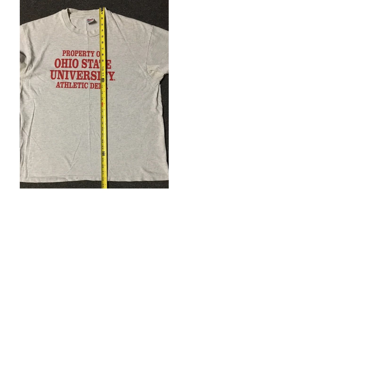 Vintage VINTAGE 90s Ohio State Spellout Shirt XL Gray Men T-Shirt University College Baseball Track & Field PE Buckeyes Size US XL / EU 56 / 4 - 9 Thumbnail