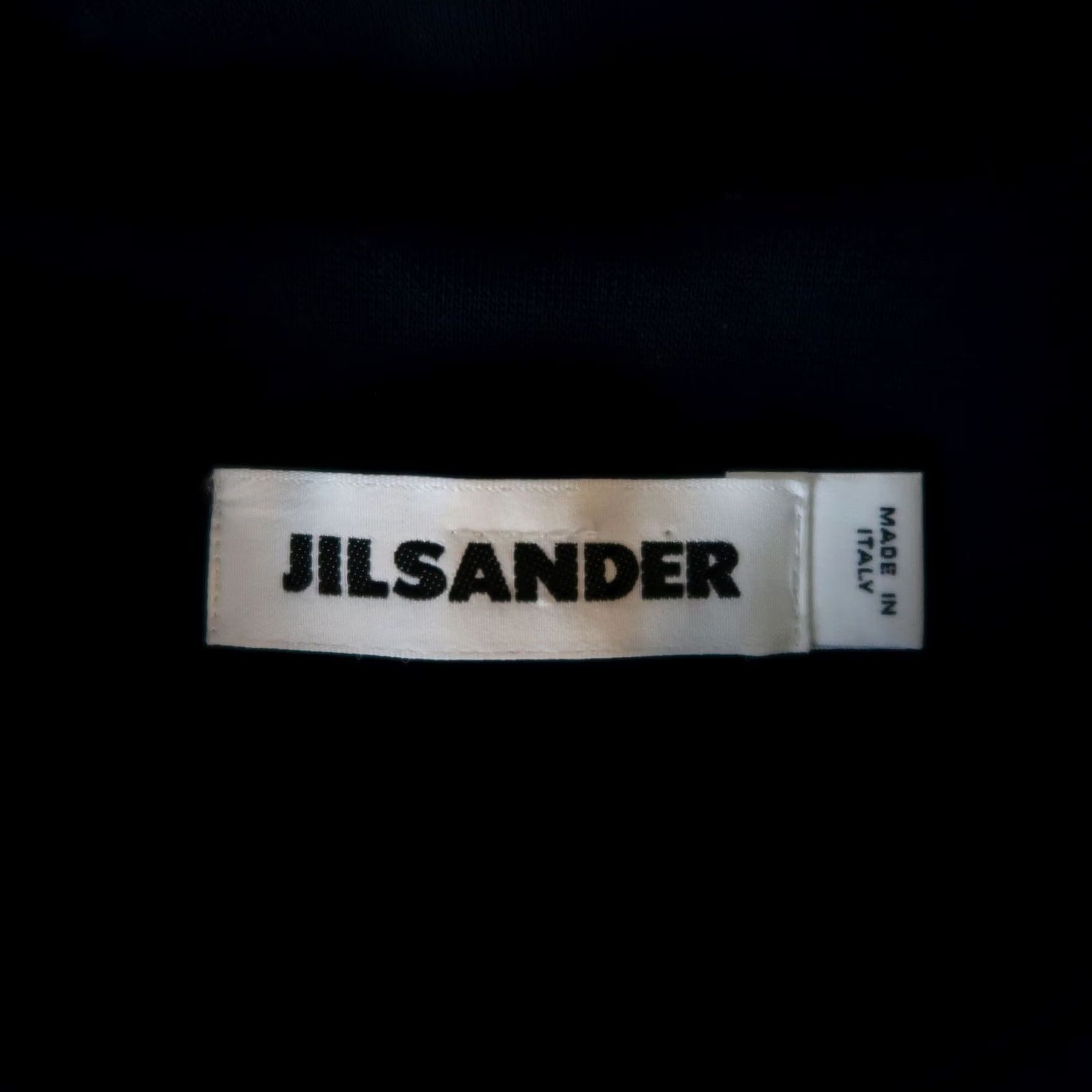 Jil Sander JIL SANDER Size M Navy Cotton Polyester Jersey Short Sleeve Belted Shift Dress Size M / US 6-8 / IT 42-44 - 6 Thumbnail