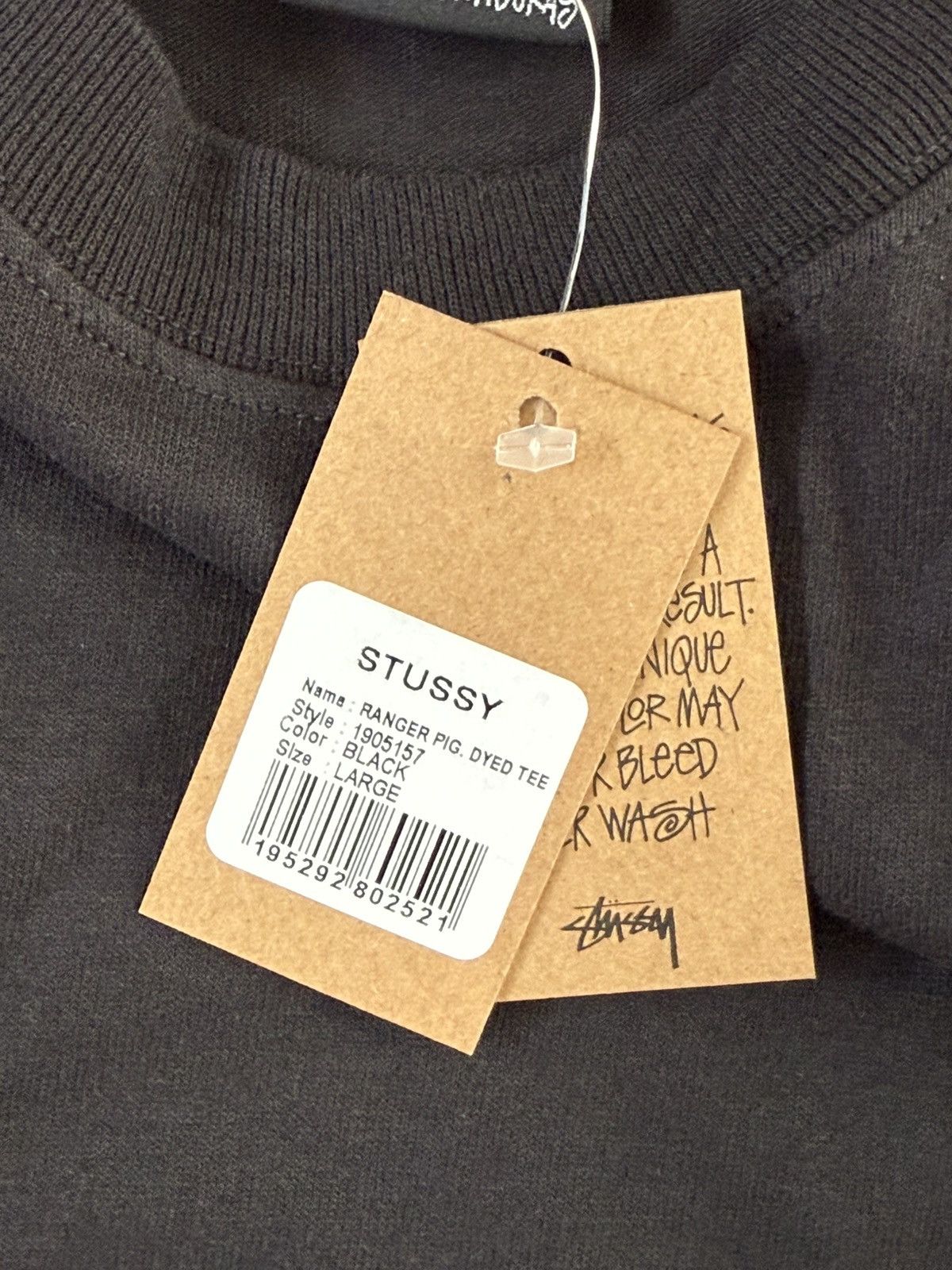 Stussy Stussy Ranger 1905157 Pigment Dyed Black Tee T-Shirt Large Size US L / EU 52-54 / 3 - 4 Thumbnail