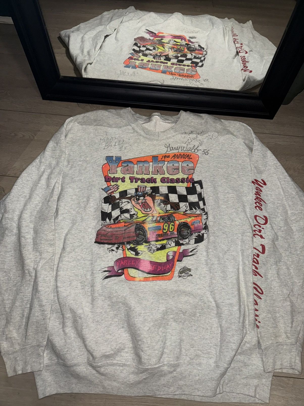 NASCAR × Vintage Rare VintageSigned1990s Taz Yankee Dirt Track Classic NASCAR Size US XXL / EU 58 / 5 - 1 Thumbnail