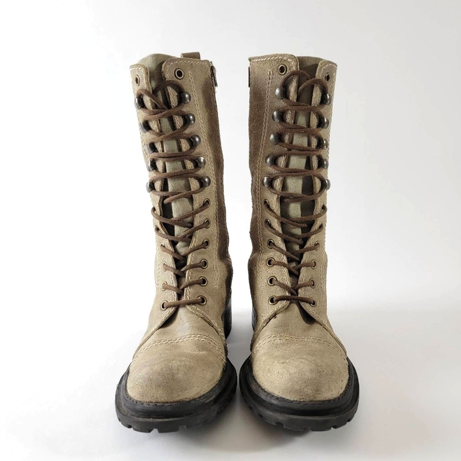 ESPIRIT Vintage 90s Grunge Combat Chunky Platform Boots - 7 Size US 7 / IT 37 - 6 Thumbnail