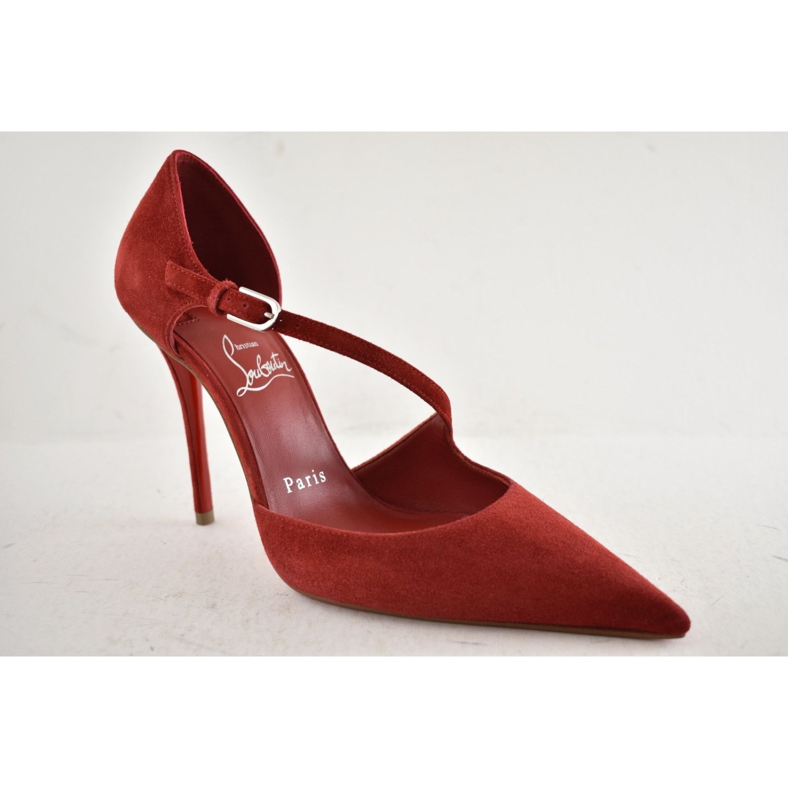 Christian Louboutin Christian Louboutin Miss Ziggyta Red Suede Pump 36.5 Size US 6.5 / IT 36.5 - 6 Thumbnail