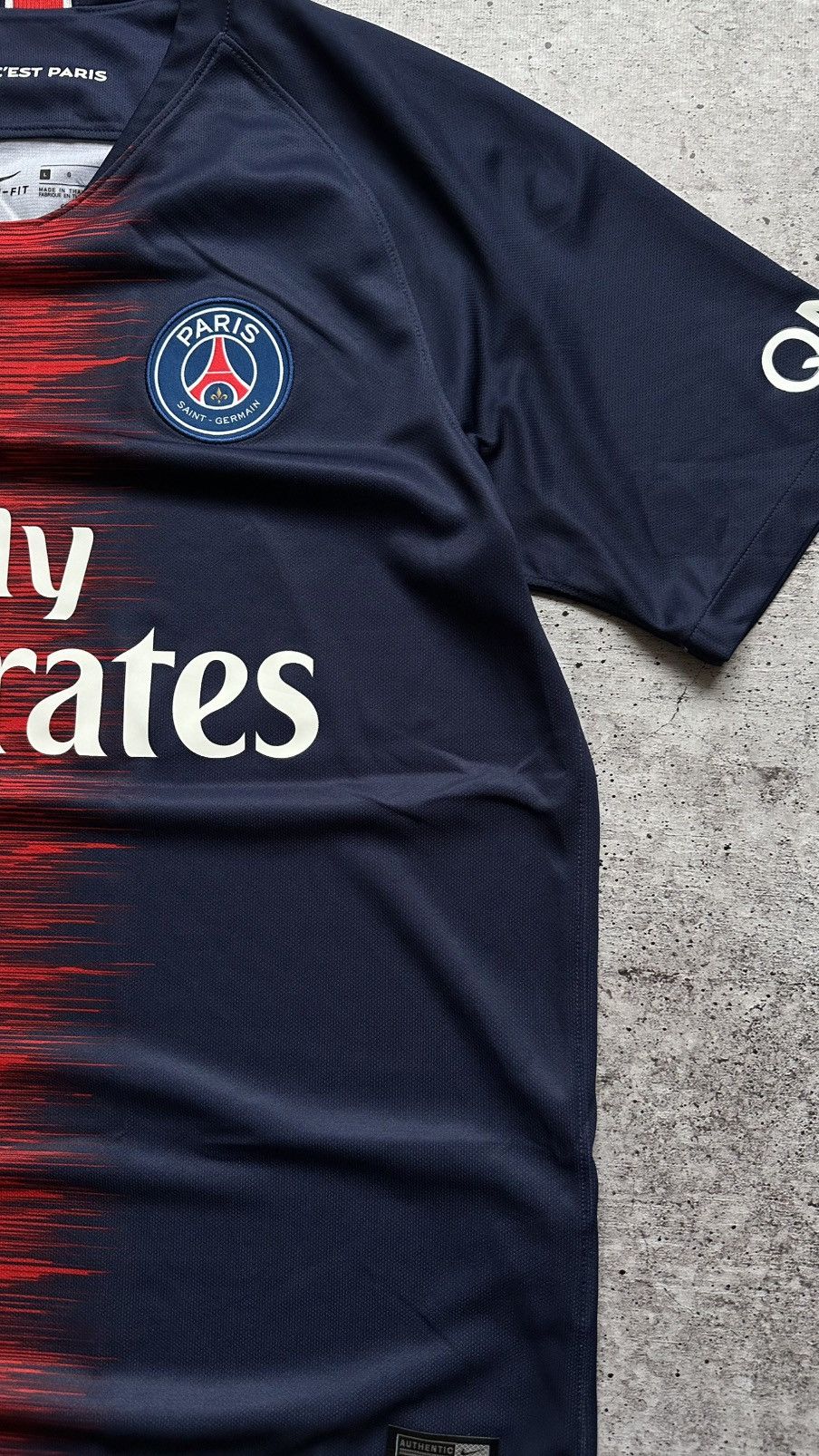 Nike 2018/19 Nike PSG Paris Saint-Germain Home Soccer Jersey Size US L / EU 52-54 / 3 - 3 Thumbnail