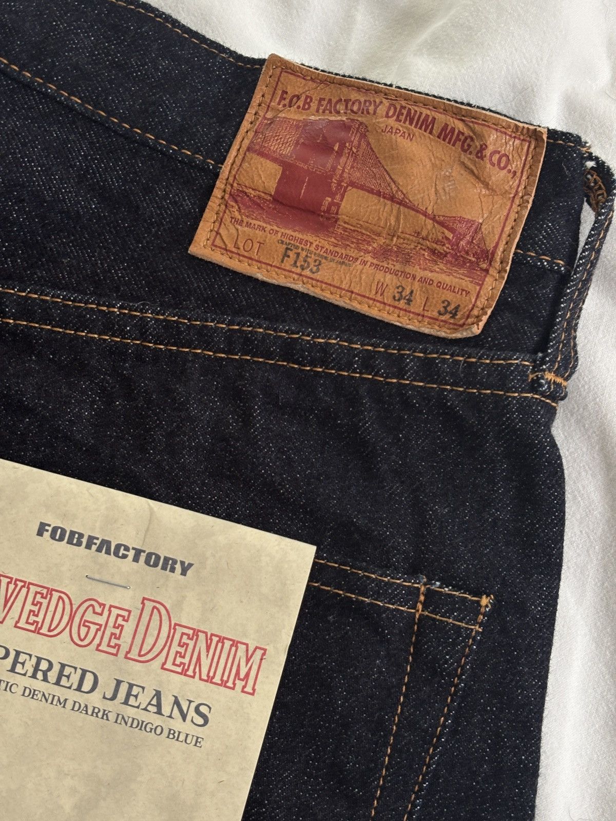 FOB Factory × Japanese Brand FOB Factory Selvadge Tapered Jeans Size US 34 / EU 50 - 6 Thumbnail