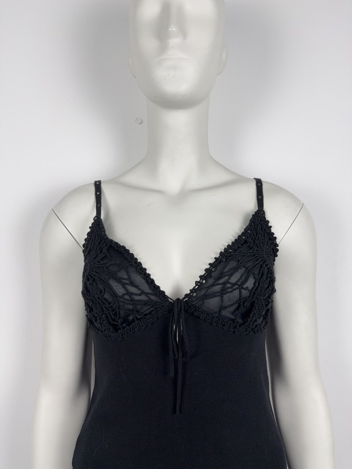 Alexander McQueen Alexander McQueen 1990’s Beaded Knit Spiderweb Top Size S / US 4 / IT 40 - 3 Thumbnail