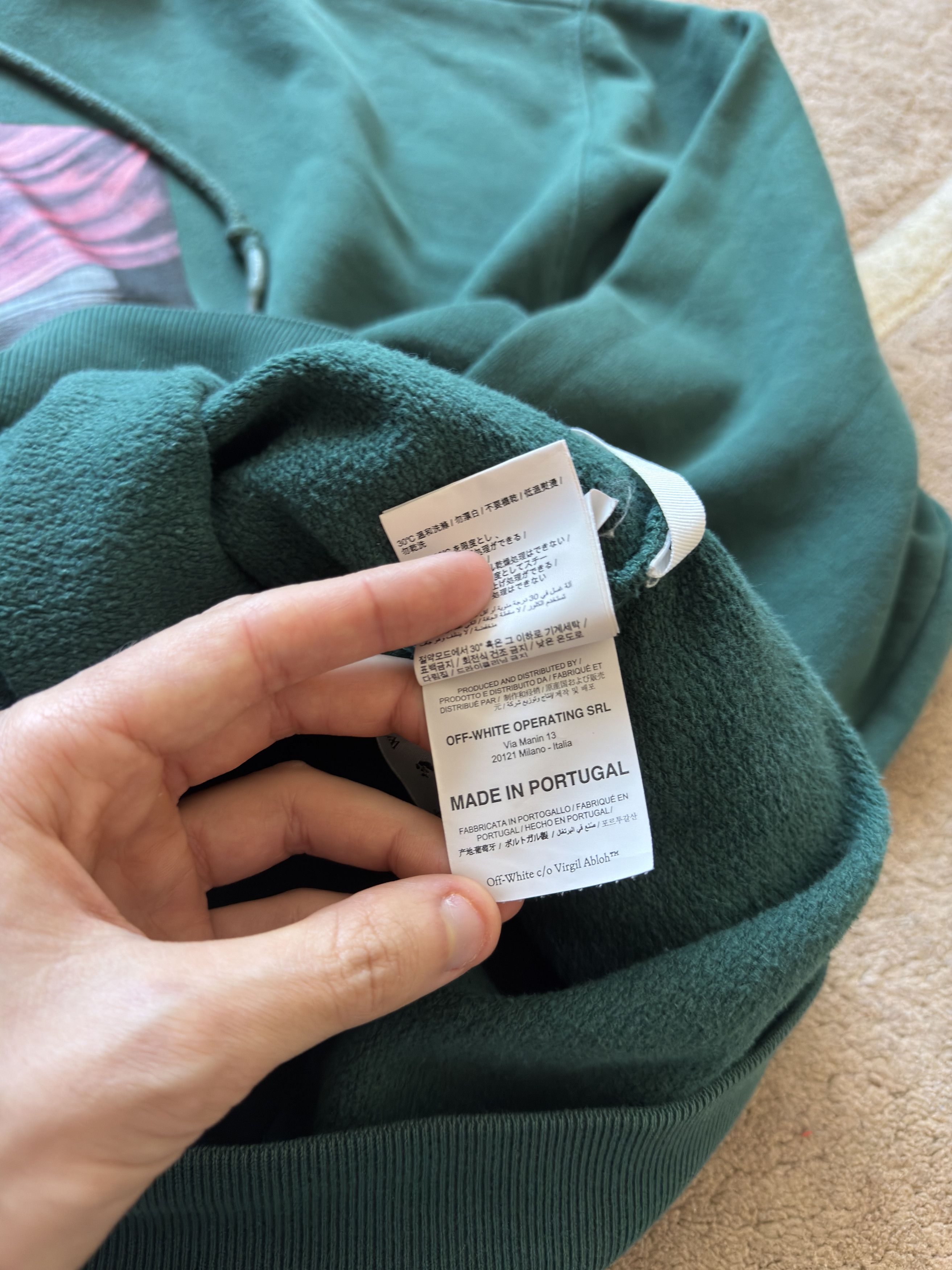 Off-White Off-White Hoodie Caravaggio Painting Hooded Dark Green Size US L / EU 52-54 / 3 - 9 Thumbnail