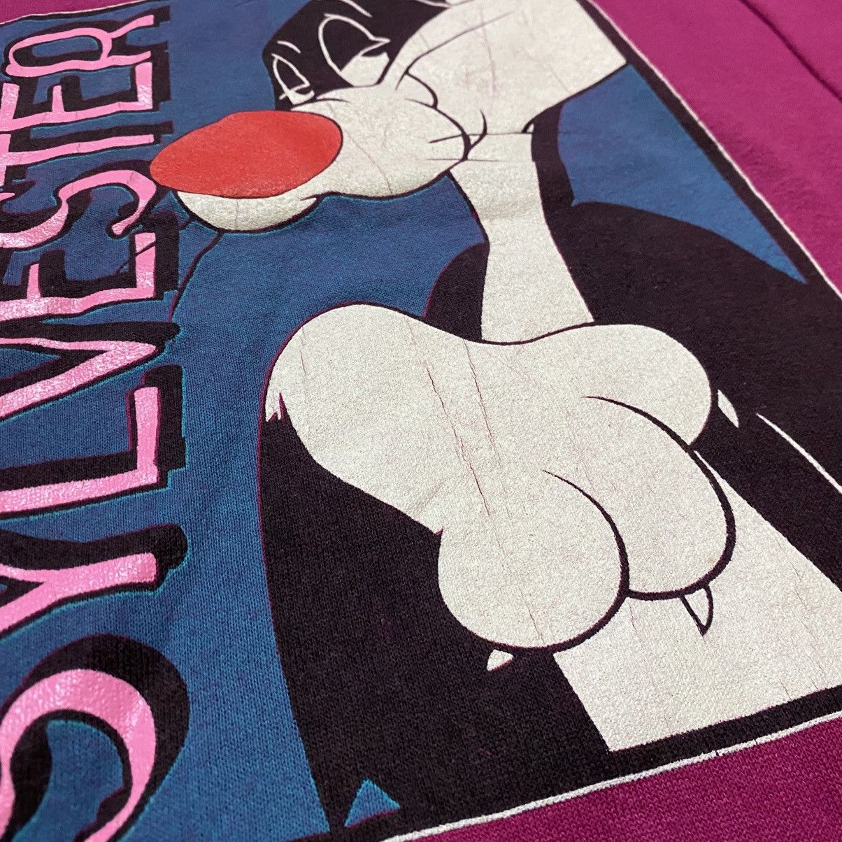 Vintage × Warner Bros Vintage 90's Warner Bros Sylvester Sweatshirts Size US L / EU 52-54 / 3 - 8 Thumbnail