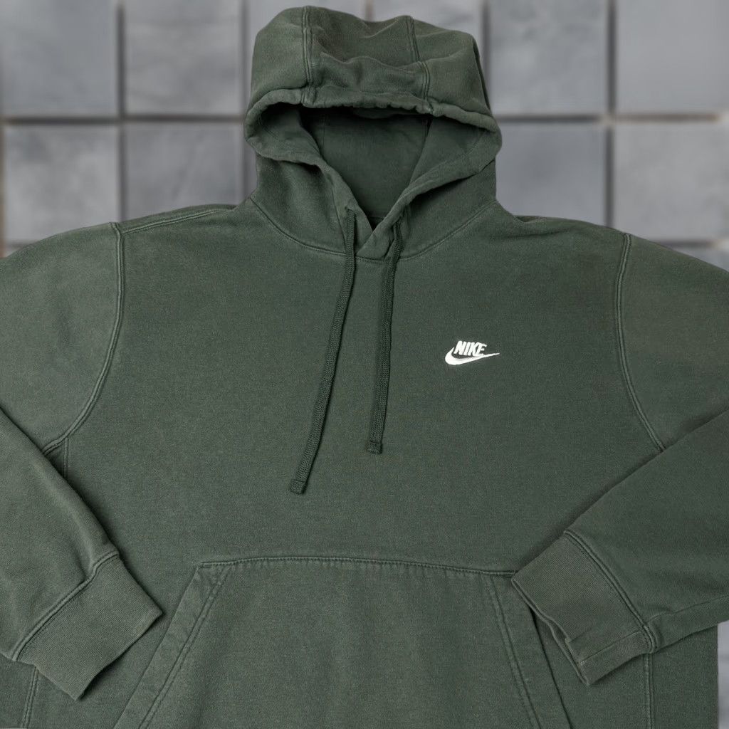 Nike Nike Hoodie Men M Green Logo Pullover Fleece Sweatshirt Casual Size US M / EU 48-50 / 2 - 1 Thumbnail