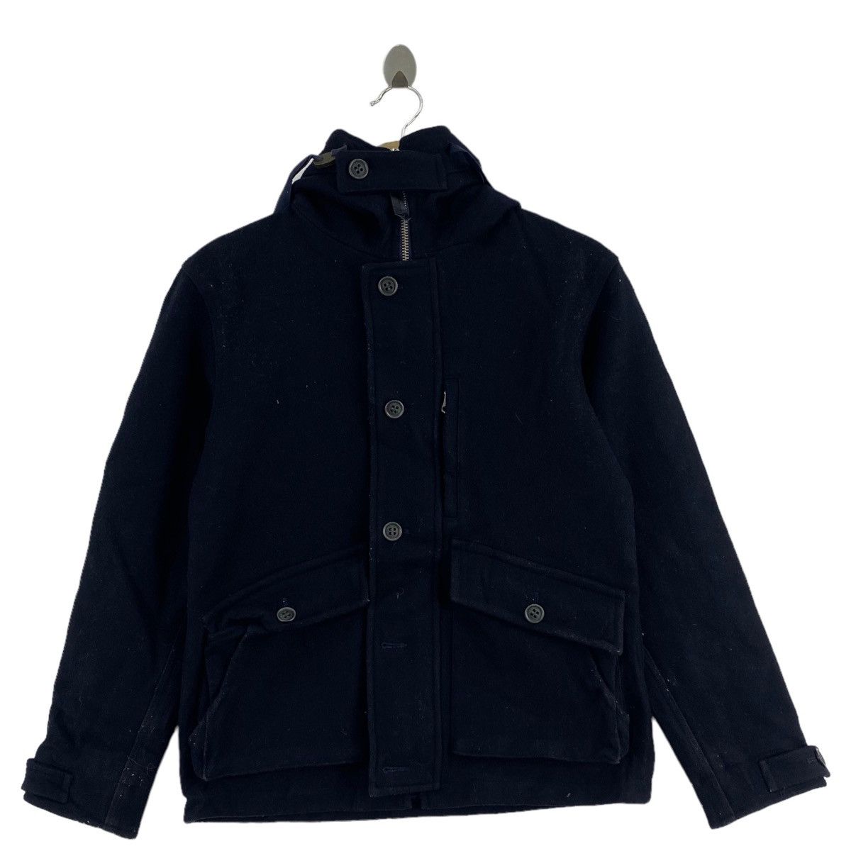 Japanese Brand JOURNAL STANDARD Japanese Brand Wool Button Up Black Hooded Size US M / EU 48-50 / 2 - 1 Thumbnail