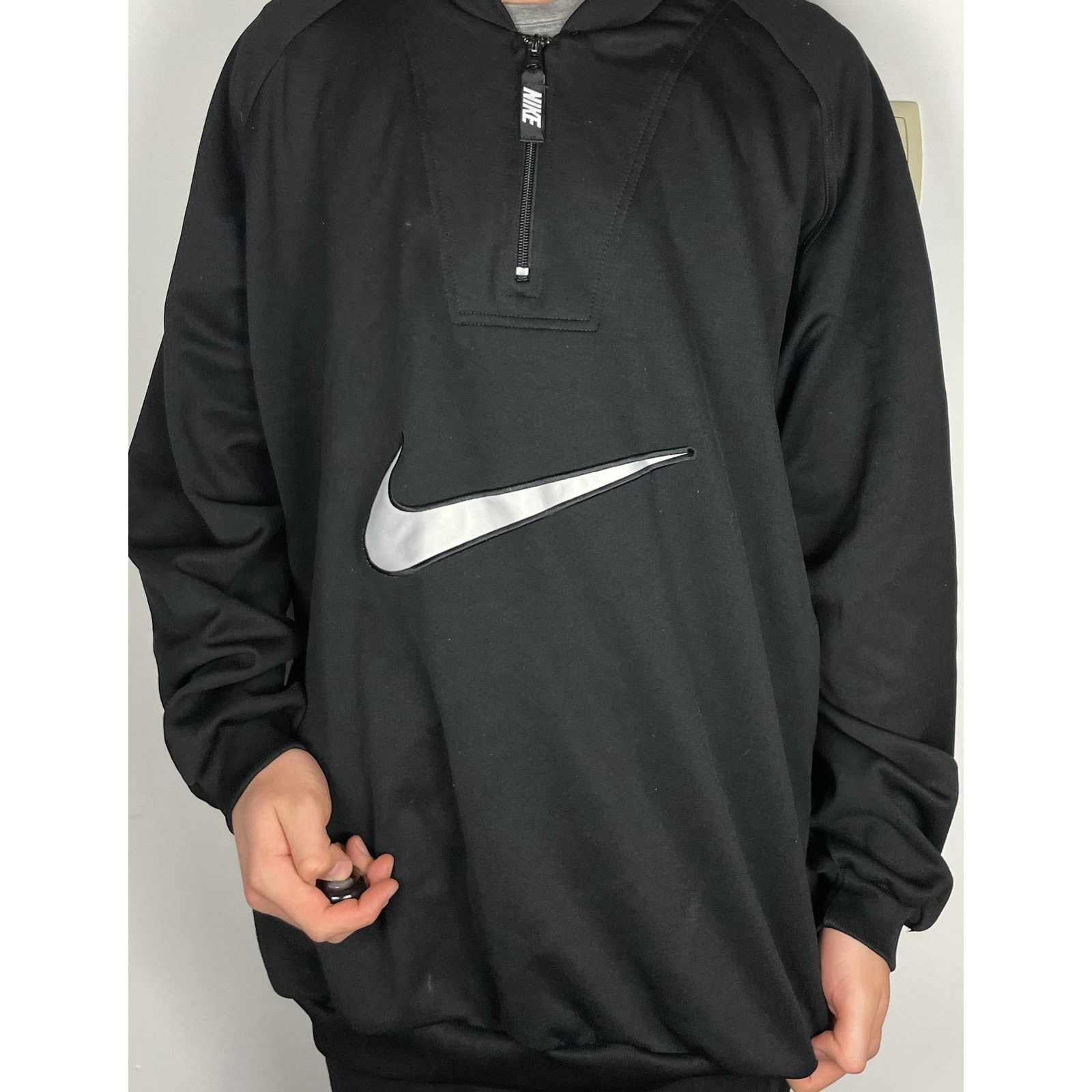Nike × Vintage Nike Men Black Polyester Long Sleeve Half Zip Sweatshirt 2XL Size US XXL / EU 58 / 5 - 3 Thumbnail
