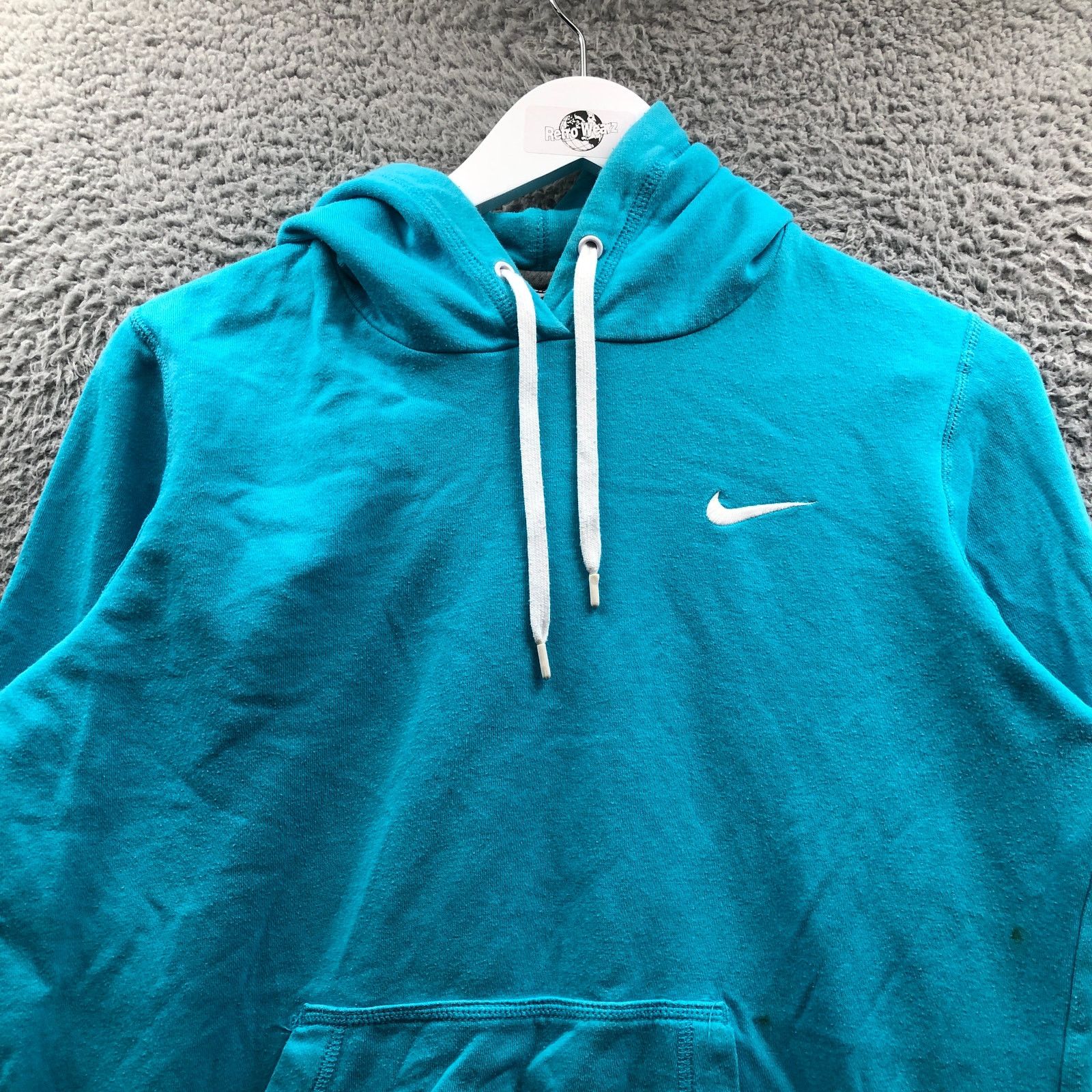 Nike Nike Solo Swoosh Fleece Hoodie Sweatshirt Womens Large Aqua Size L / US 10 / IT 46 - 6 Thumbnail