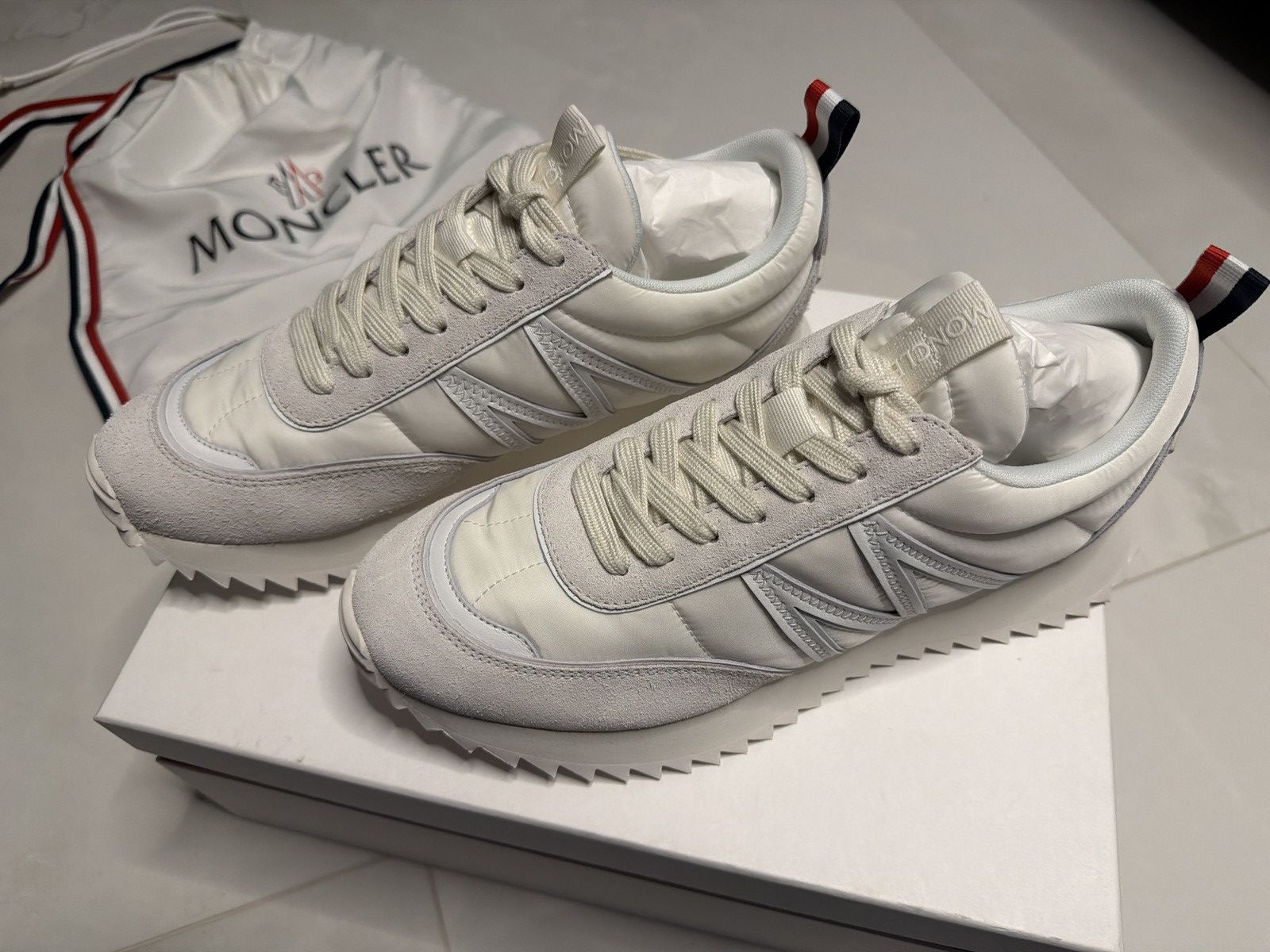 Moncler Moncler Pacey Low Top Sneaker - 43 (9) in white/grey NEW+BOX Size US 10 / EU 43 - 3 Thumbnail