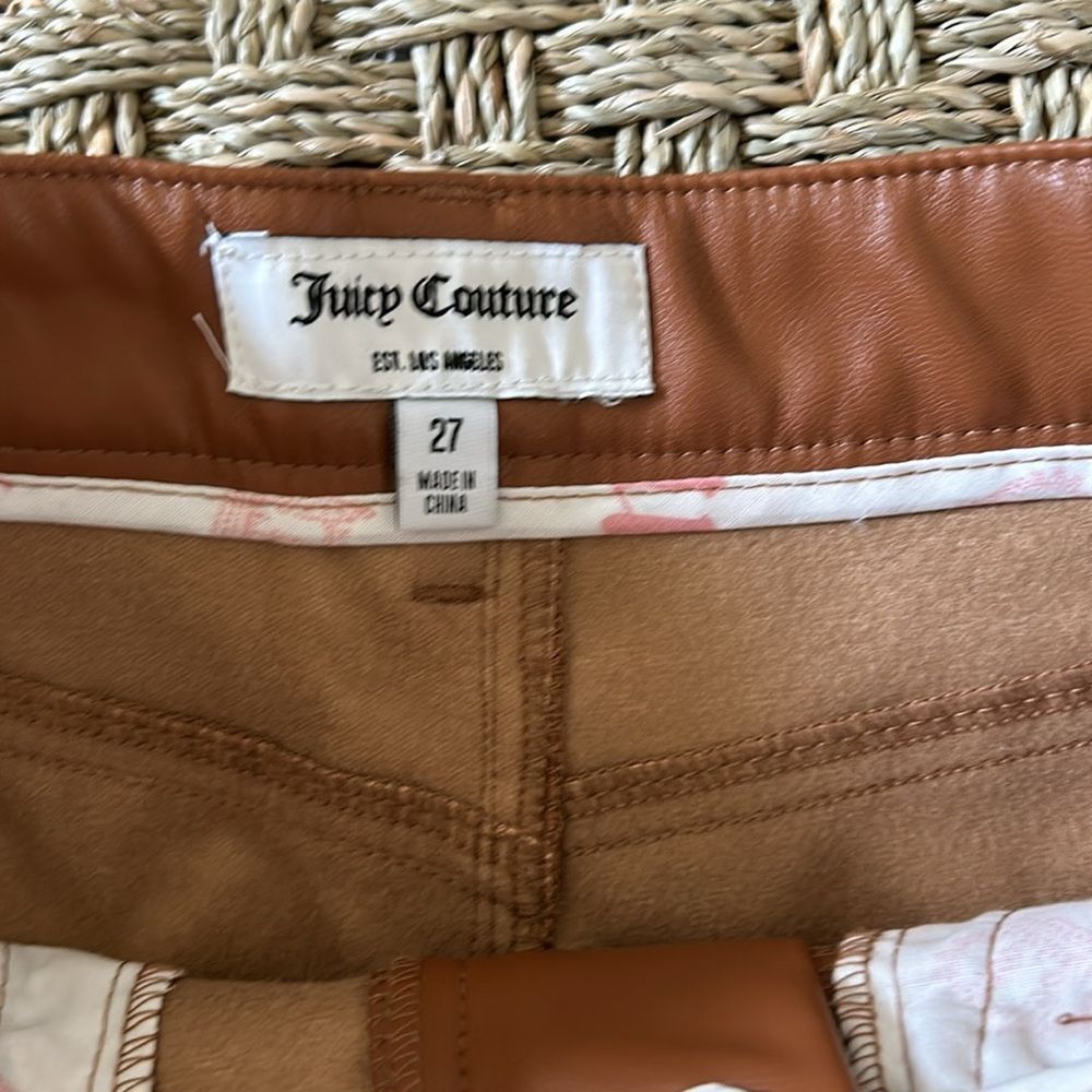 Juicy Couture JUICY COUTURE Rodeo Barrel Fit High Waist Faux Leather Pants Size 27" / US 4 / IT 40 - 7 Thumbnail