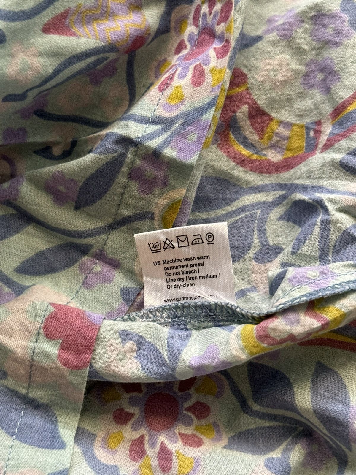 Designer Gudrun Sjoden avant garde floral pattern poplin dress tunic Size M / US 6-8 / IT 42-44 - 7 Thumbnail