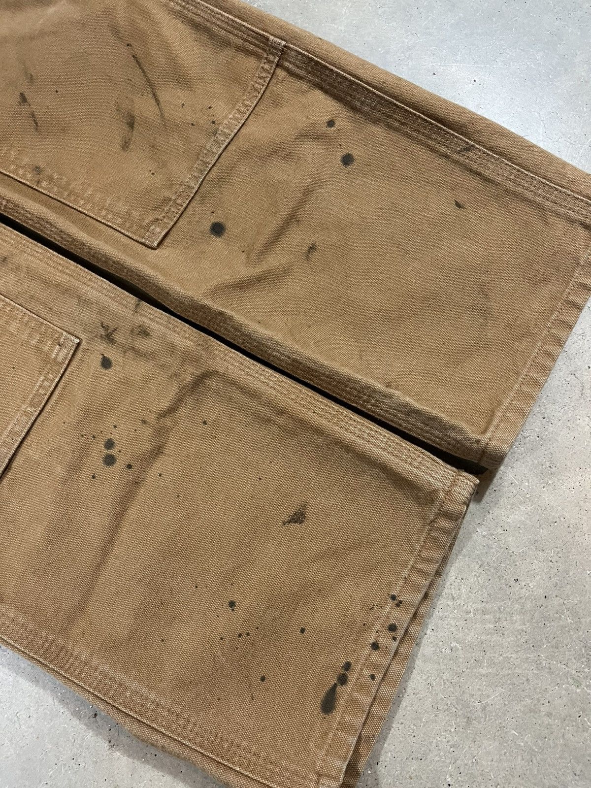 Carhartt Carhartt B136 BRN Double Knee Work Pants Faded Brown 31x32 Size US 31 - 5 Thumbnail