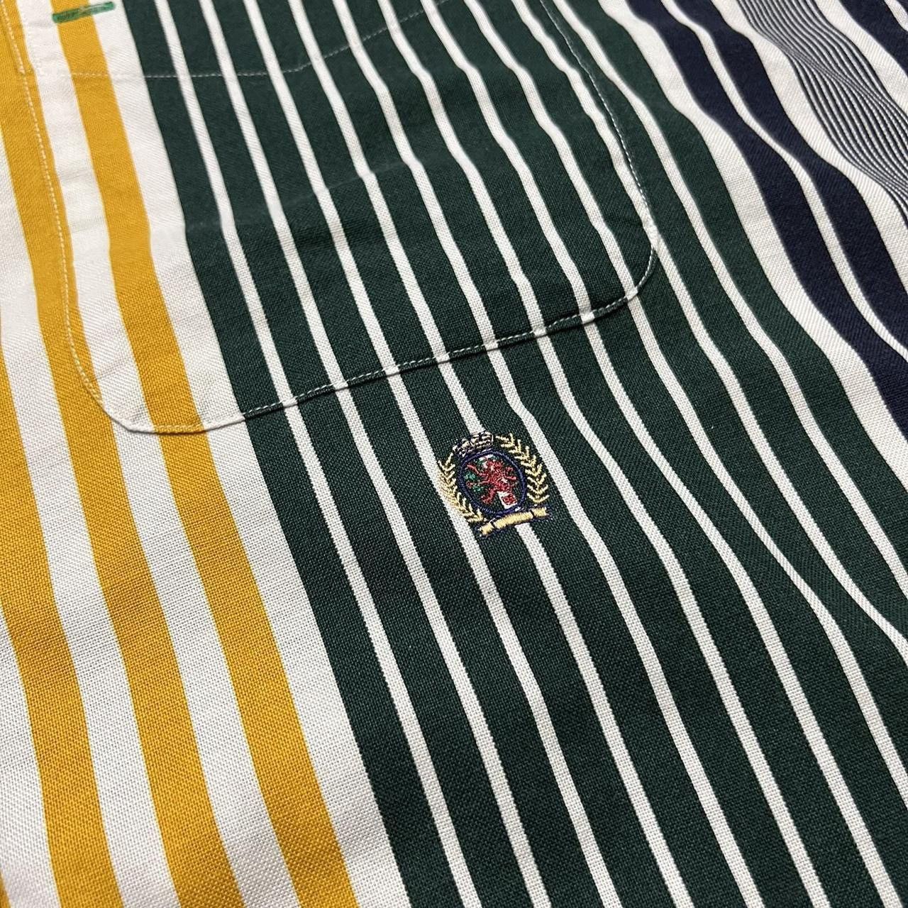 Tommy Hilfiger × Vintage Vintage 00s Y2K Tommy Hilfiger Striped Button Up Shirt Crest Size US M / EU 48-50 / 2 - 4 Thumbnail
