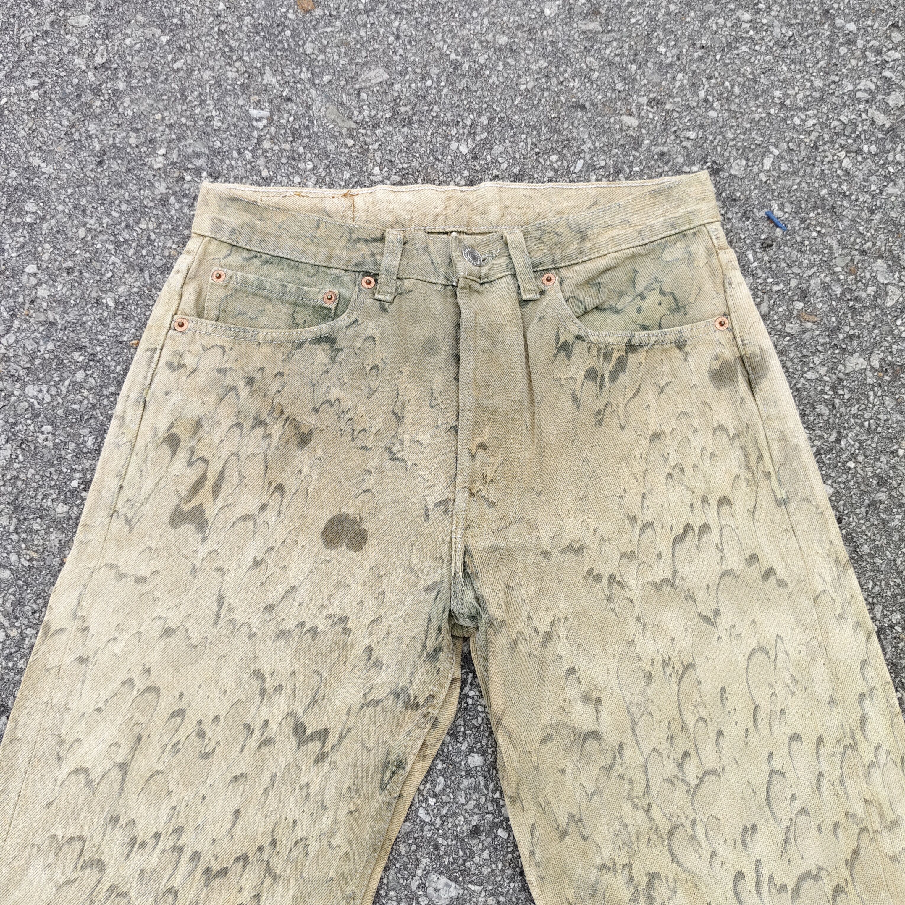 Levi's Vintage 90s Levi's 501 Abstract Camo Camouflage Design Jean Size US 30 / EU 46 - 6 Thumbnail