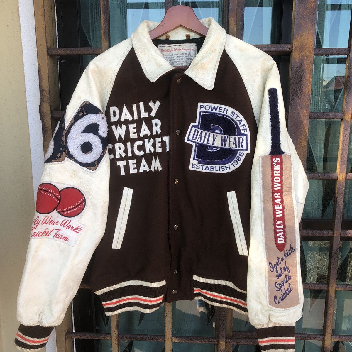 Sports Specialties Daily Wear Cricket Team Varsity Leather Sleeve Jacket Size US L / EU 52-54 / 3 - 1 Thumbnail