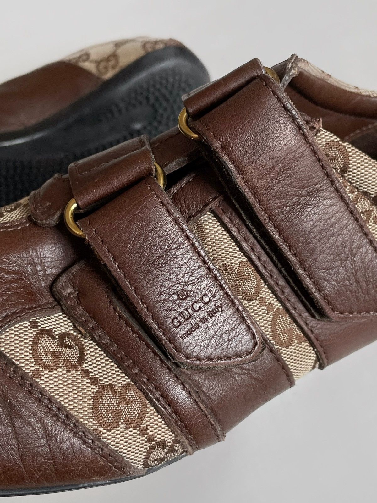 Gucci Vintage Gucci monogram leather boxing/soccer sneakers Size US 8 / IT 38 - 8 Thumbnail