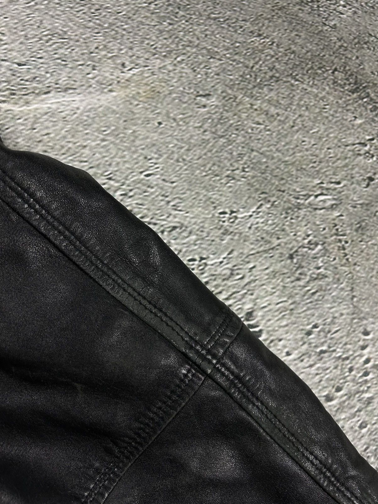Versace Versace V2 leather coat jacket sherpa black 90s Size US XL / EU 56 / 4 - 7 Thumbnail