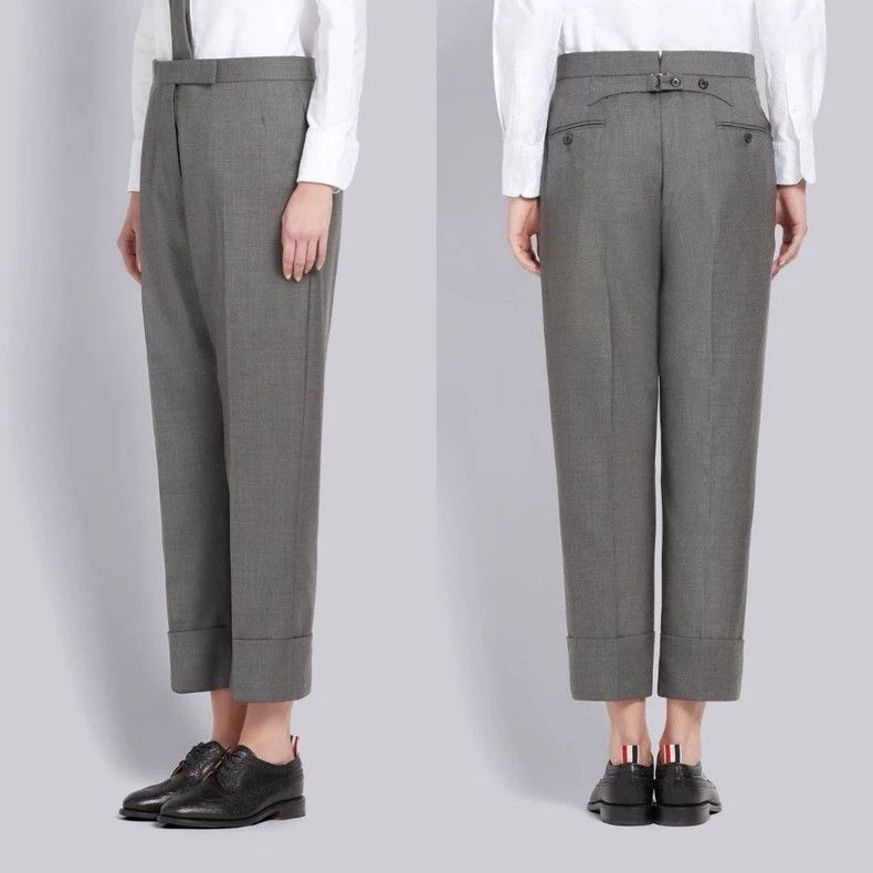 Thom Browne Thom Browne Gray men's trousers in a western style Size 36S - 9 Thumbnail