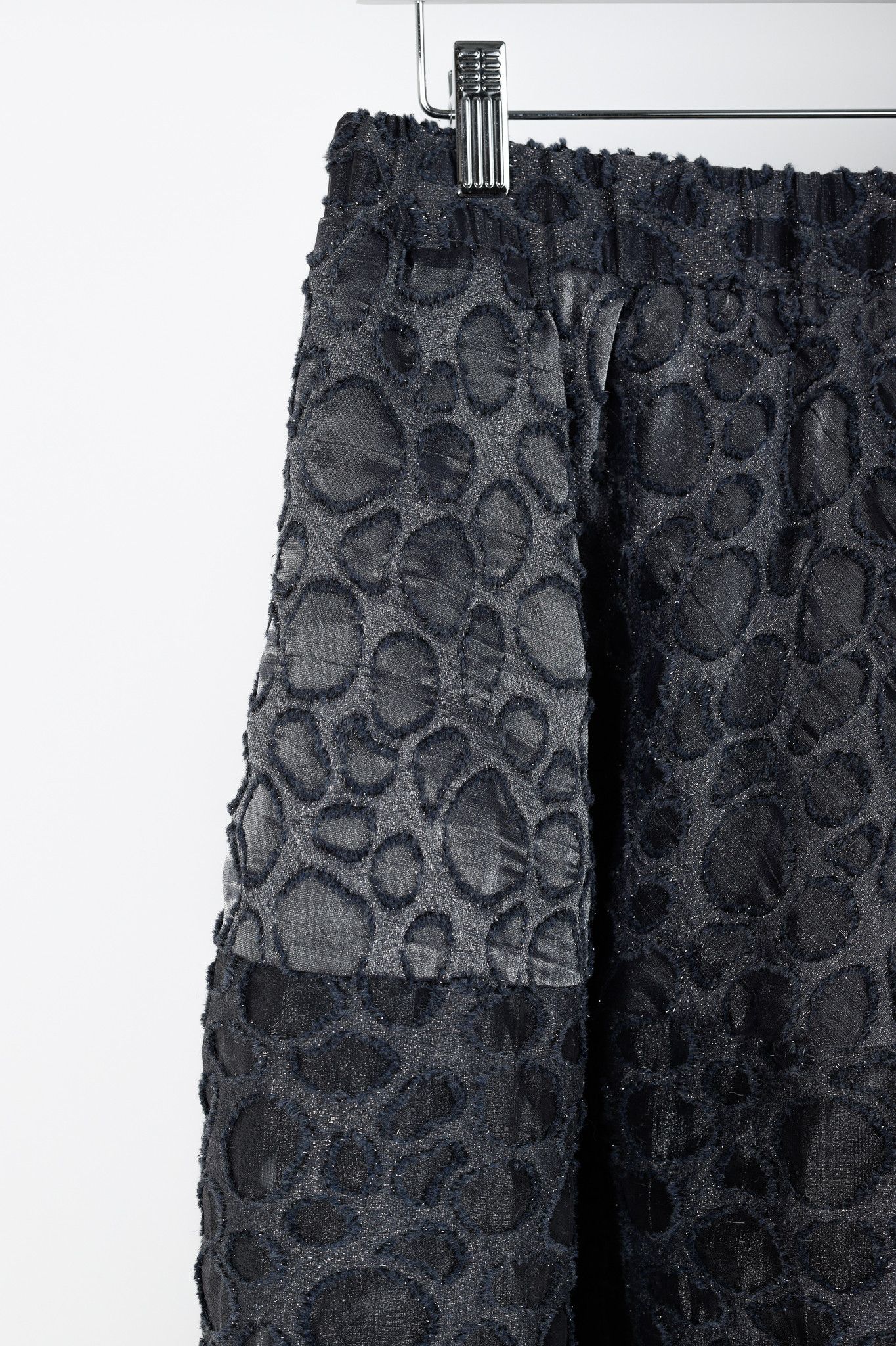 CO Co PF/16 Grey Metallic Spotted-Jacquard Gathered Mini Skirt Size 26" / US 2 / IT 38 - 4 Thumbnail