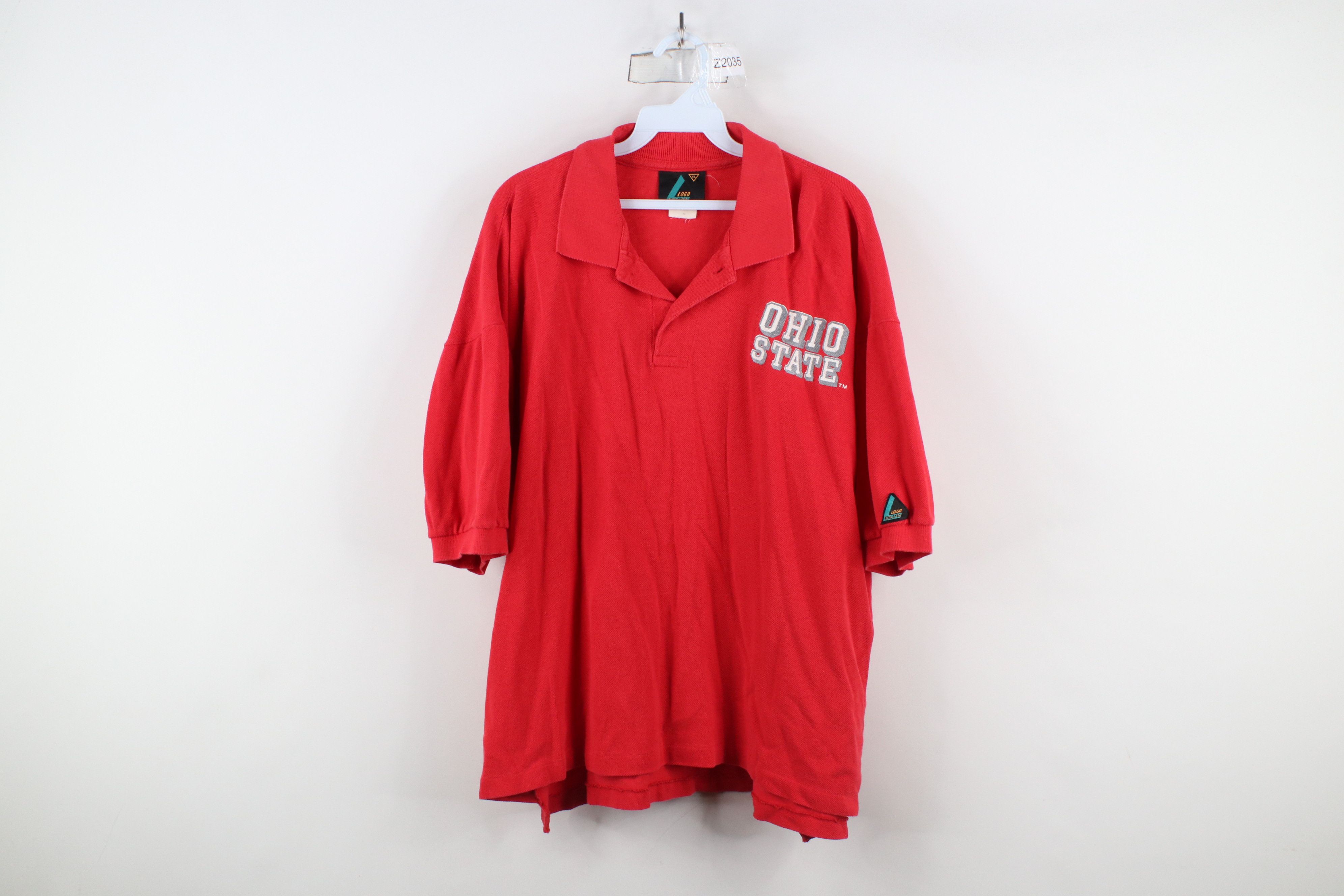 Vintage Vintage 90s Spell Ohio State University Collared Polo Shirt Size US XL / EU 56 / 4 - 1 Thumbnail