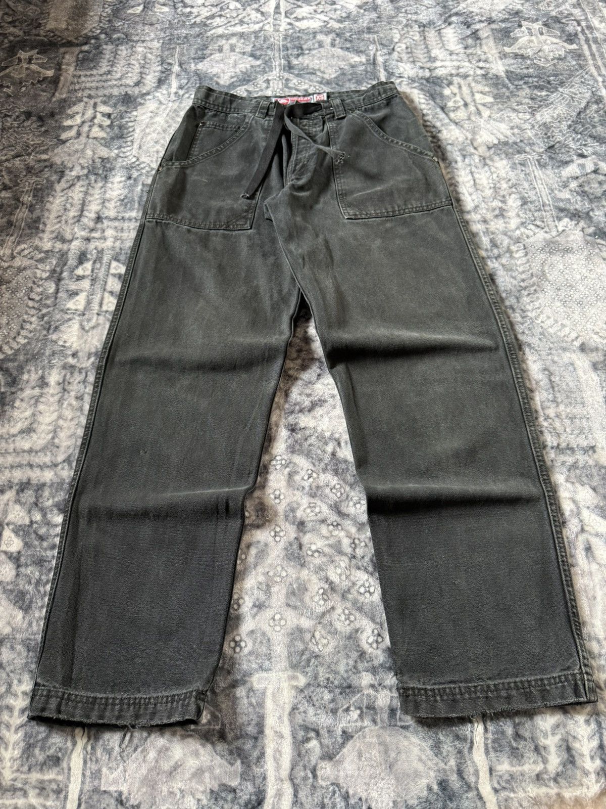 Vintage 80s 90s Quiksilver Black Faded Baker Denim Pants