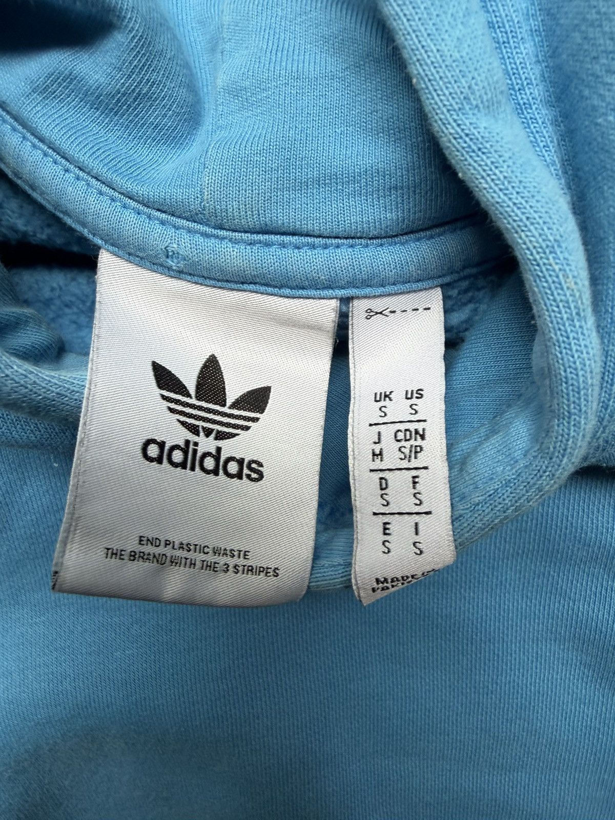 Adidas Adidas light blue hoodie Size US S / EU 44-46 / 1 - 7 Thumbnail