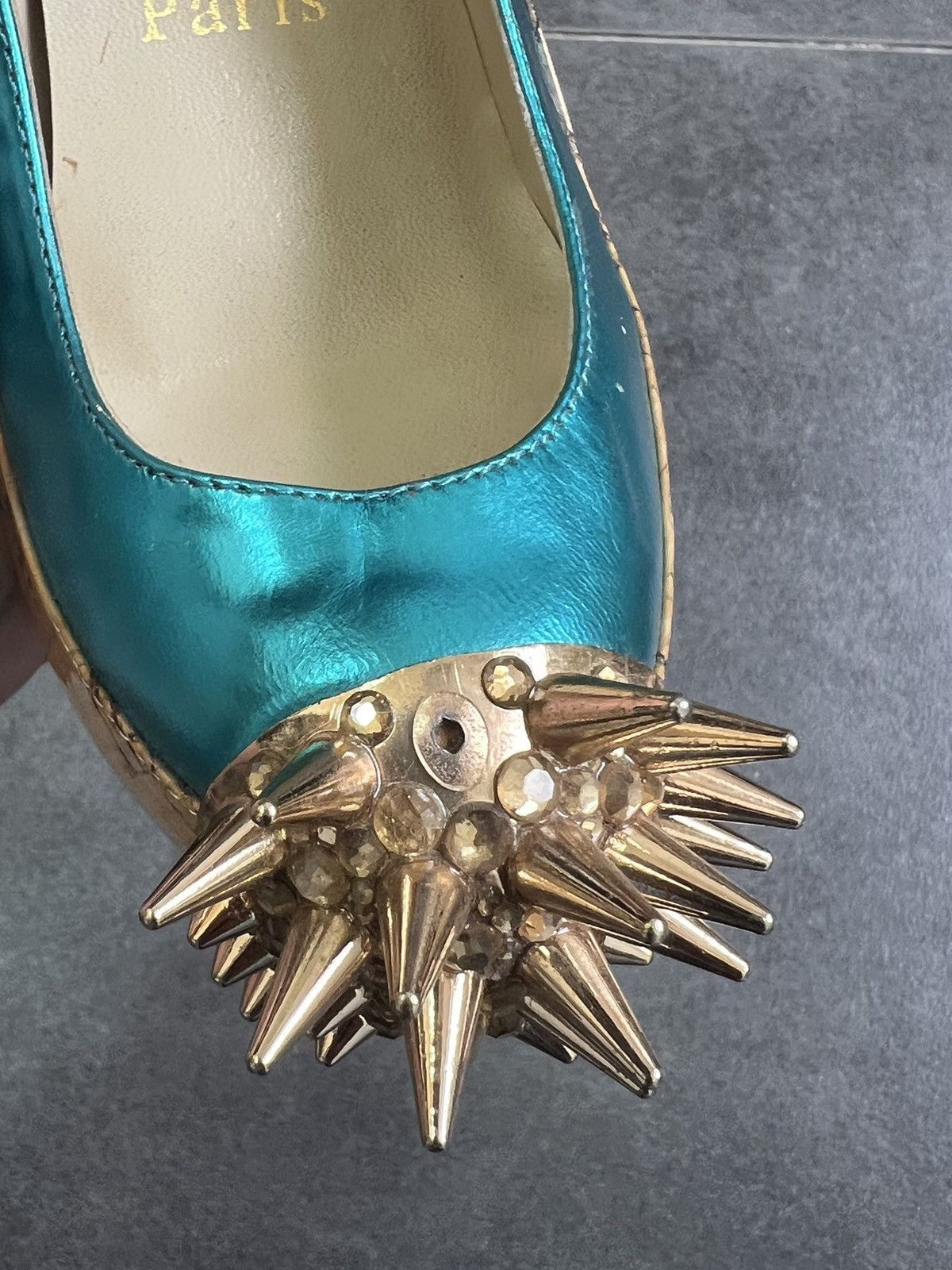 Christian Louboutin × Vintage Vintage Christian Louboutin spikes rare heels Size US 6 / IT 36 - 14 Thumbnail