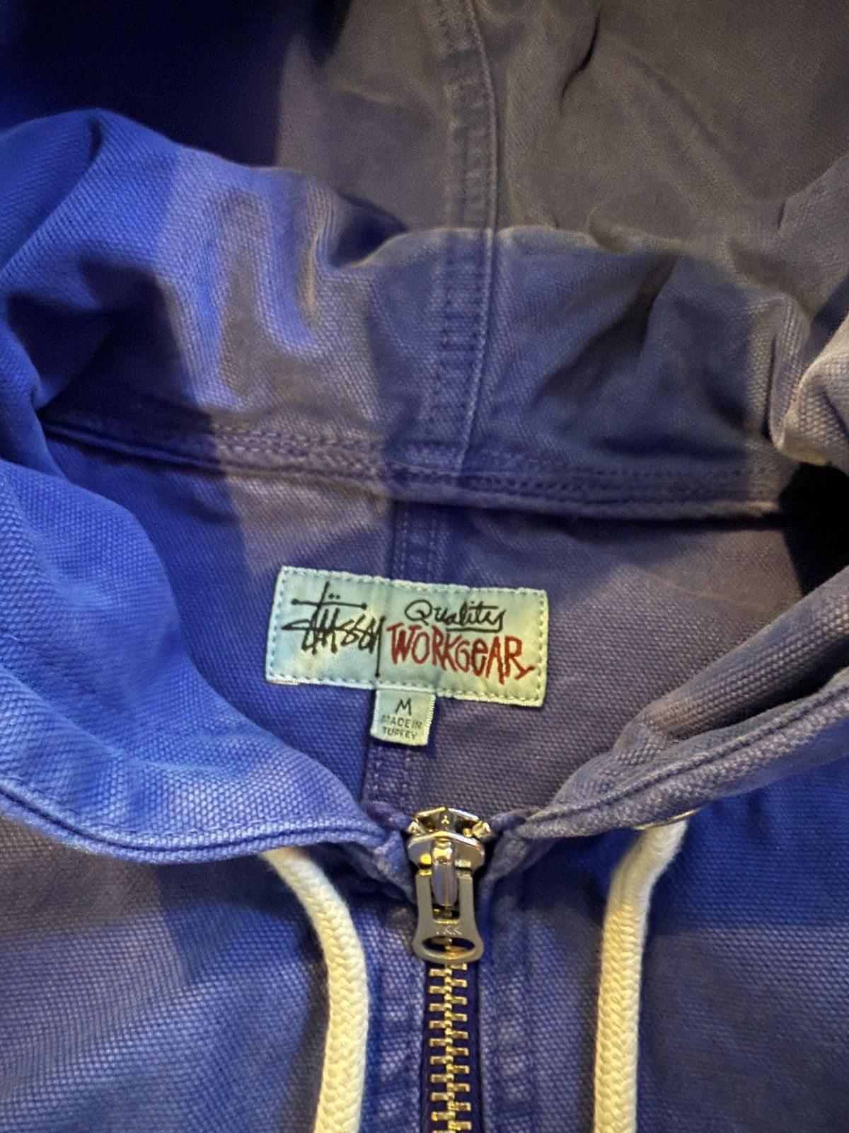 Stussy STUSSY garment co authentic workgear zip up denim hoodie Size US M / EU 48-50 / 2 - 3 Thumbnail