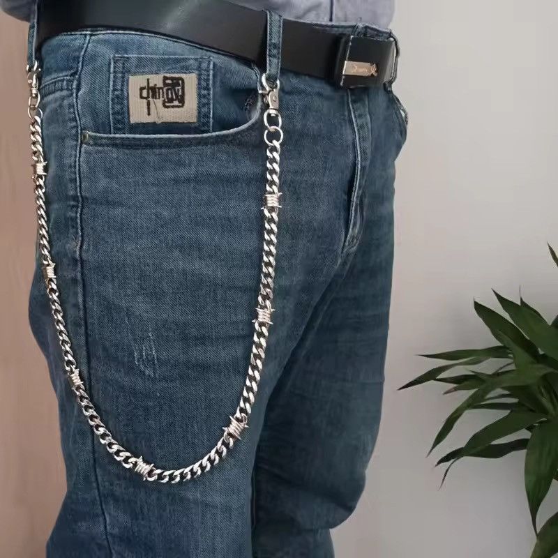 Japanese Brand Vintage Keychain Jeans Chain Skull Dagger Belt Chain Size ONE SIZE - 1 Thumbnail